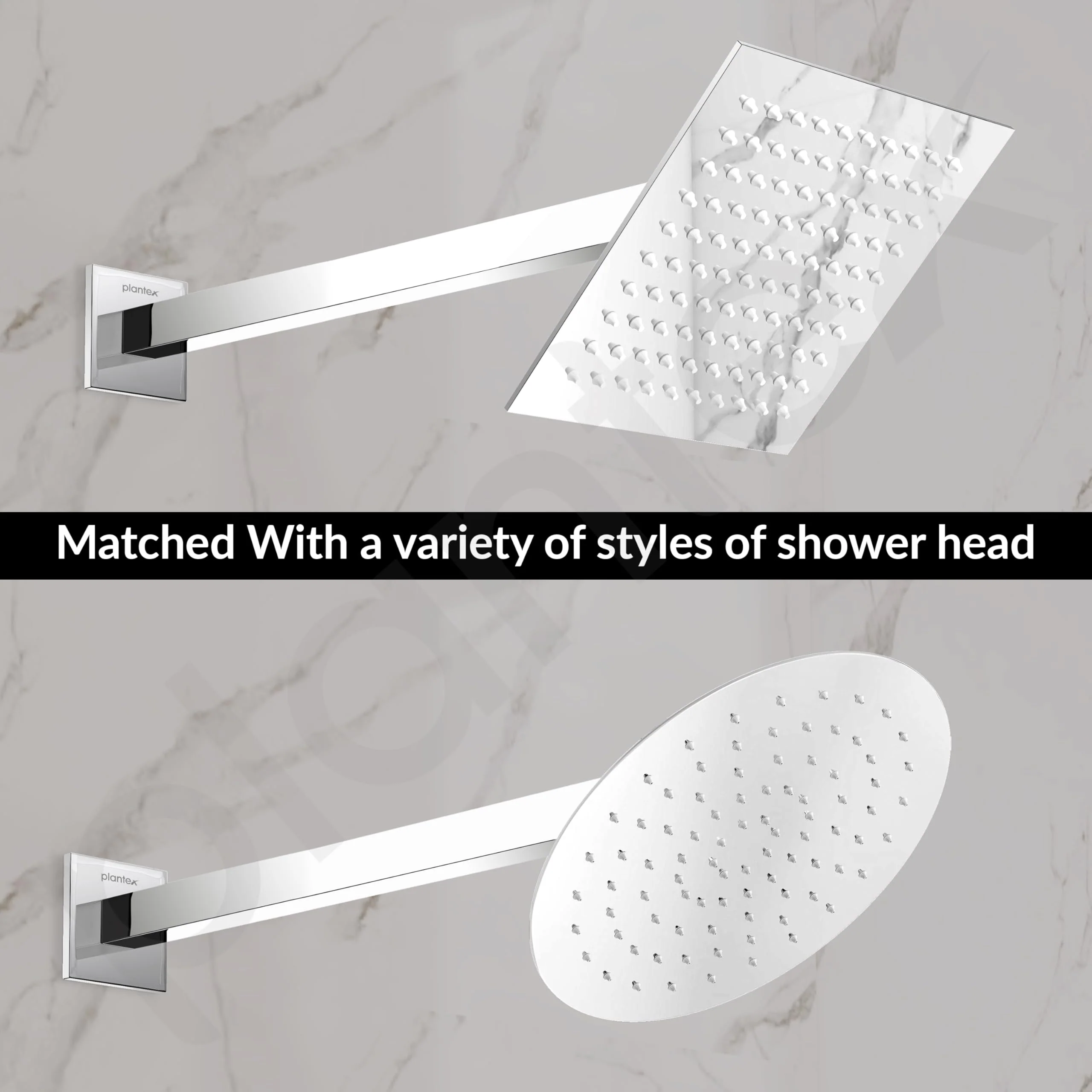18-Inch Shower Arm: Stainless Steel Wall-Mount Fitting | Chrome - Image 4