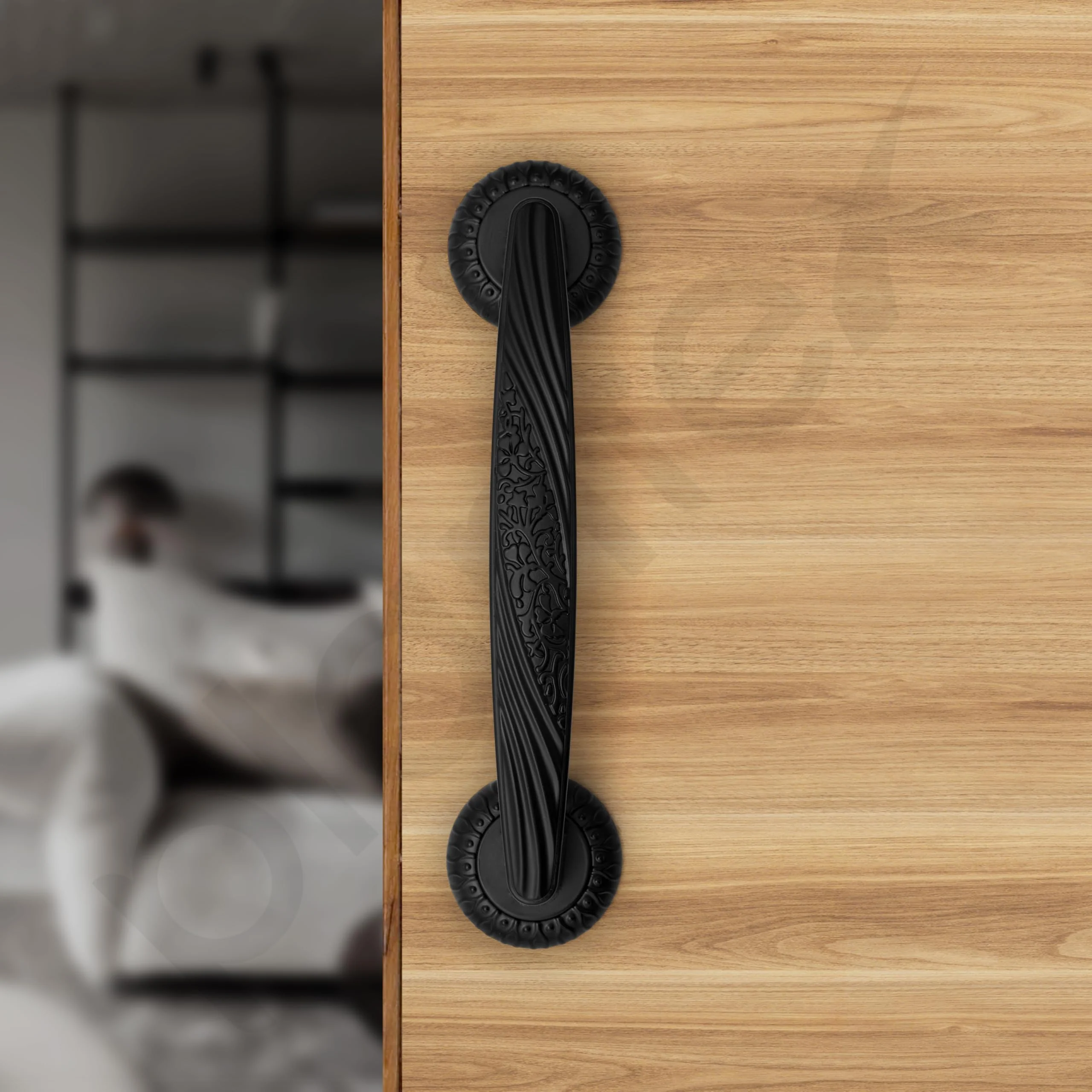 Plantex 10 Inch Main Door Handle for Wooden Doors - Pull-Push Handle Accessories (Pack of 1, Black) - Image 6