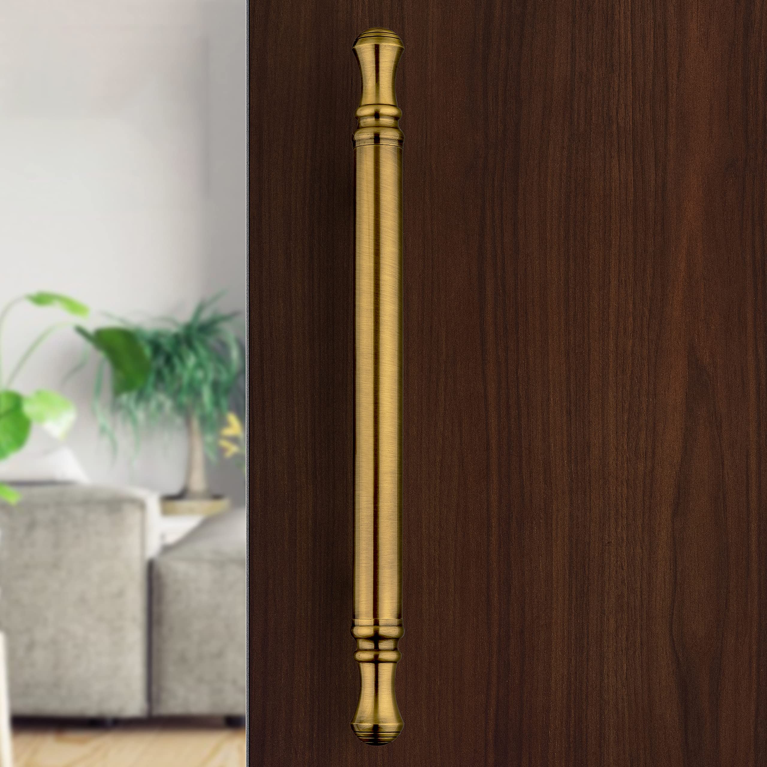 Plantex 14 inch Main Door Handle/Heavy Duty Door Handles for Main Door/Pull-Push Handle for Glass & Wooden Doors - Pack of 1 (Brass Antique) - 3 Years Warranty - Image 5