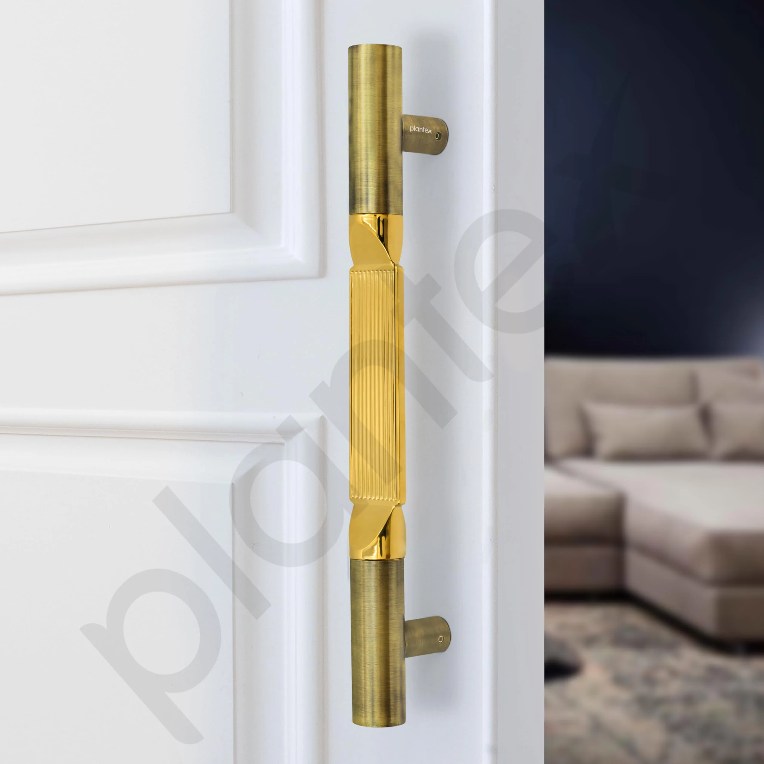 Plantex 15 Inch Main Door Handle for Wooden Doors - Pull-Push Handle Accessories (Pack of 1, Brass Antique, Gold) 3 Years Warranty - Image 4