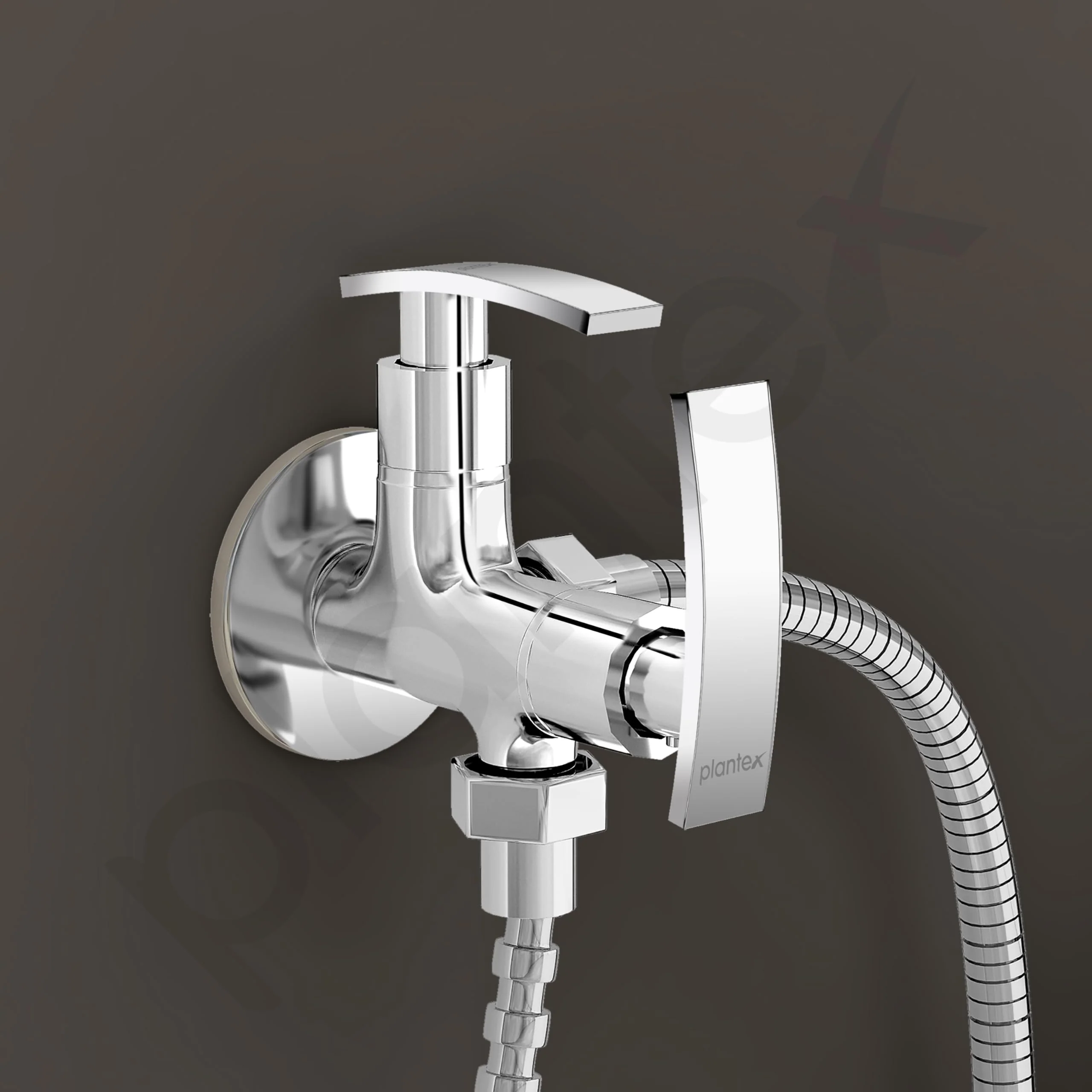 Plantex 2 in 1 Angle Valve with Wall Flange and Teflon Tape/Angle Cocke for Bathroom (SMR-1266-Chrome) - Image 6