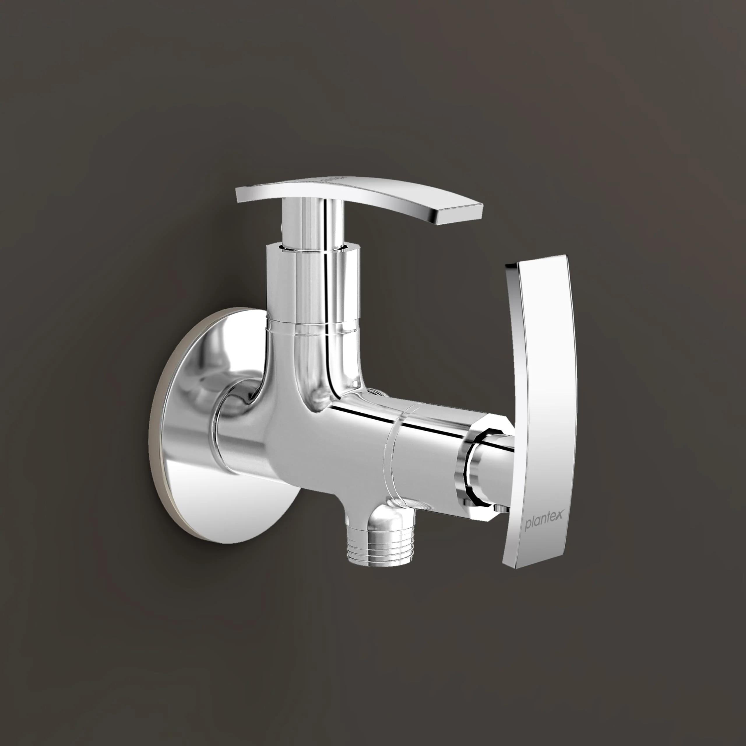 Plantex 2 in 1 Angle Valve with Wall Flange and Teflon Tape/Angle Cocke for Bathroom (SMR-1266-Chrome) - Image 7