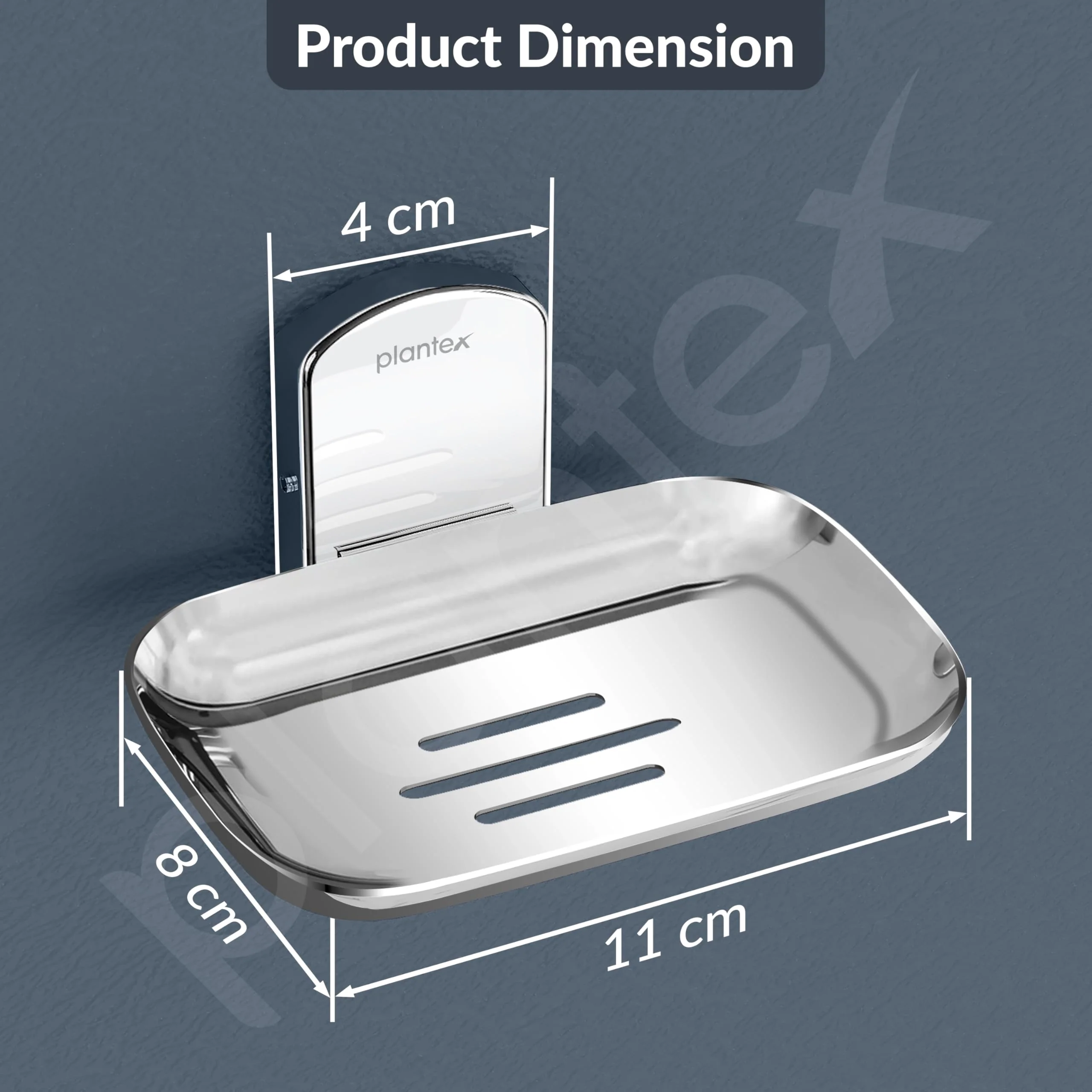Plantex 304 Grade Stainless Steel Bathroom Soap Holder/Soap Stand for Washbasin/Soap Dish/Bathroom Accessories - Parv (Chrome) - Image 3