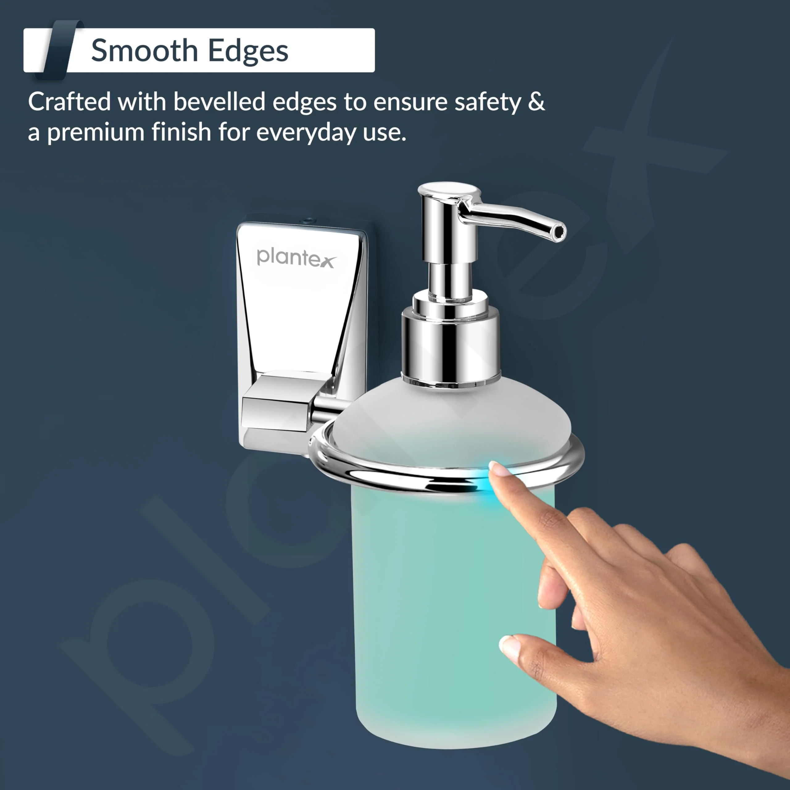 Plantex 304 Grade Stainless Steel Liquid Soap Dispenser/Shampoo Dispenser/Handwash Dispenser for Bathroom - Crystal (Chrome) - Image 7