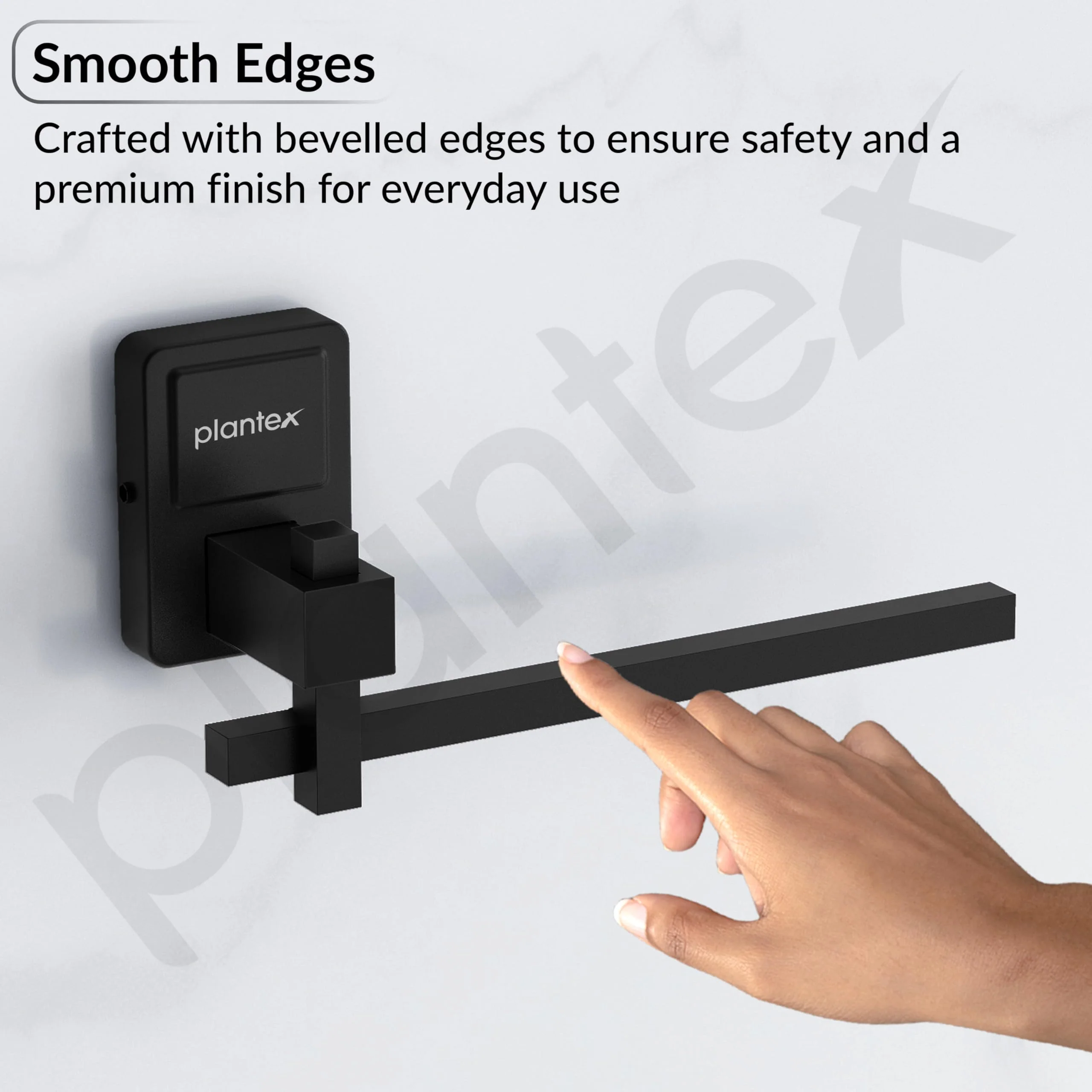 Plantex 304 Grade Stainless Steel Napkin Holder/Towel Holder/Towel Hanger for Kitchen/Towel Ring/Bathroom Accessories - Darcy (Black) - Image 7