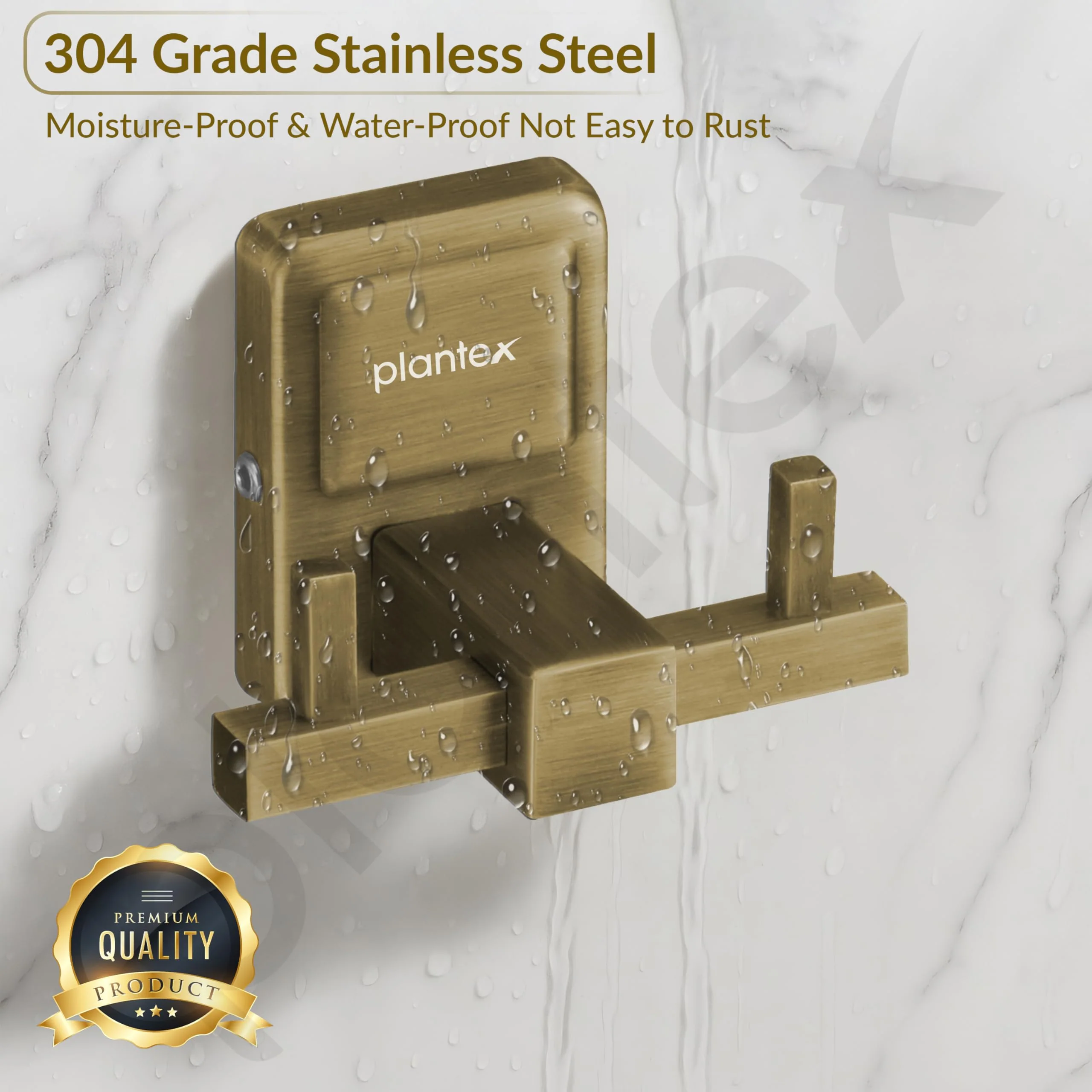 Plantex 304 Grade Stainless Steel Robe Hook/Cloth-Towel Hanger/Door Hanger-Hook/Bathroom Accessories - Darcy (Antique) - Image 6