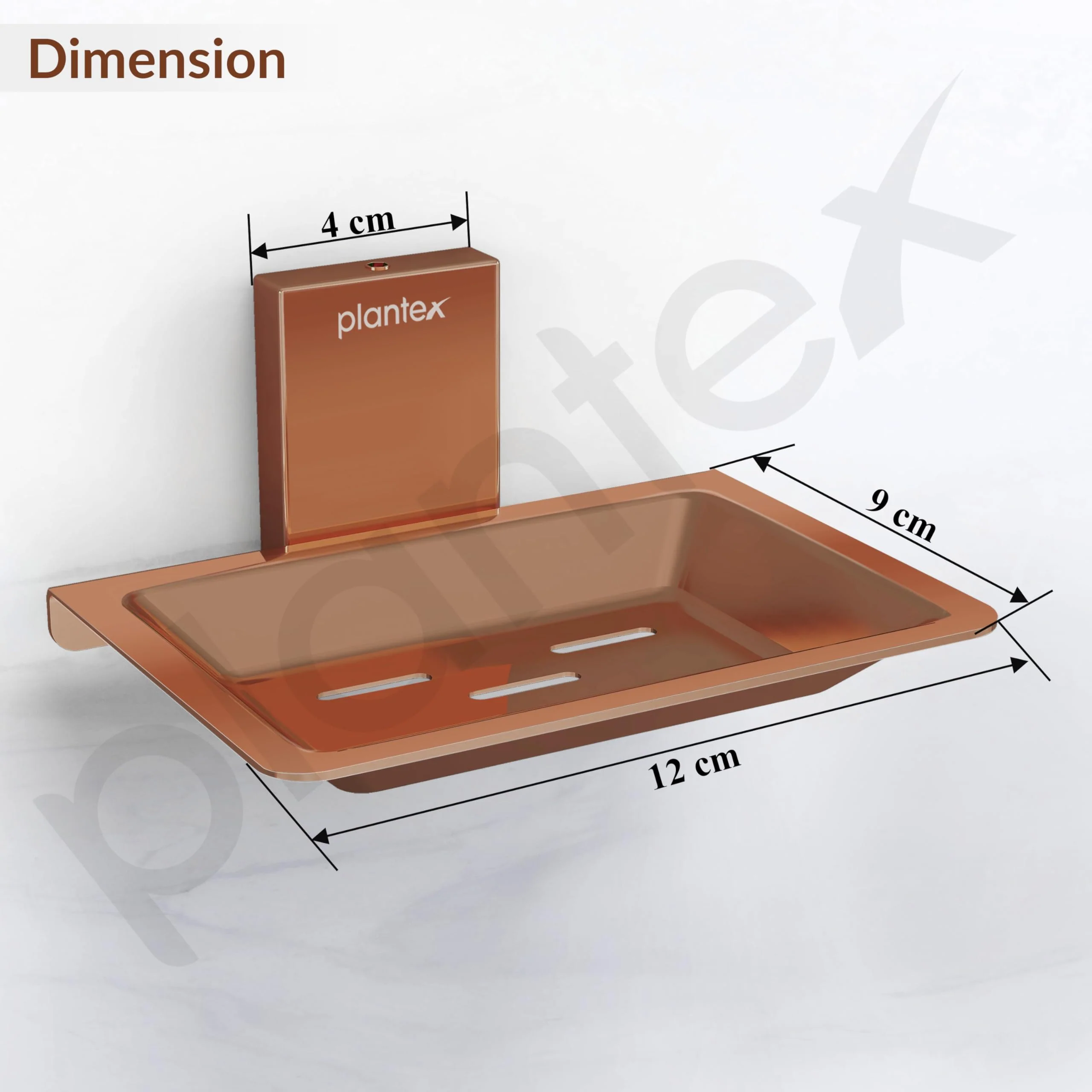 Plantex 304 Grade Stainless Steel Soap Dish/Soap Holder/Soap Stand/Soap Case/Soap Storage for Bathroom/Bathroom Accessories - Crystal (PVD Rose Gold) - Image 3