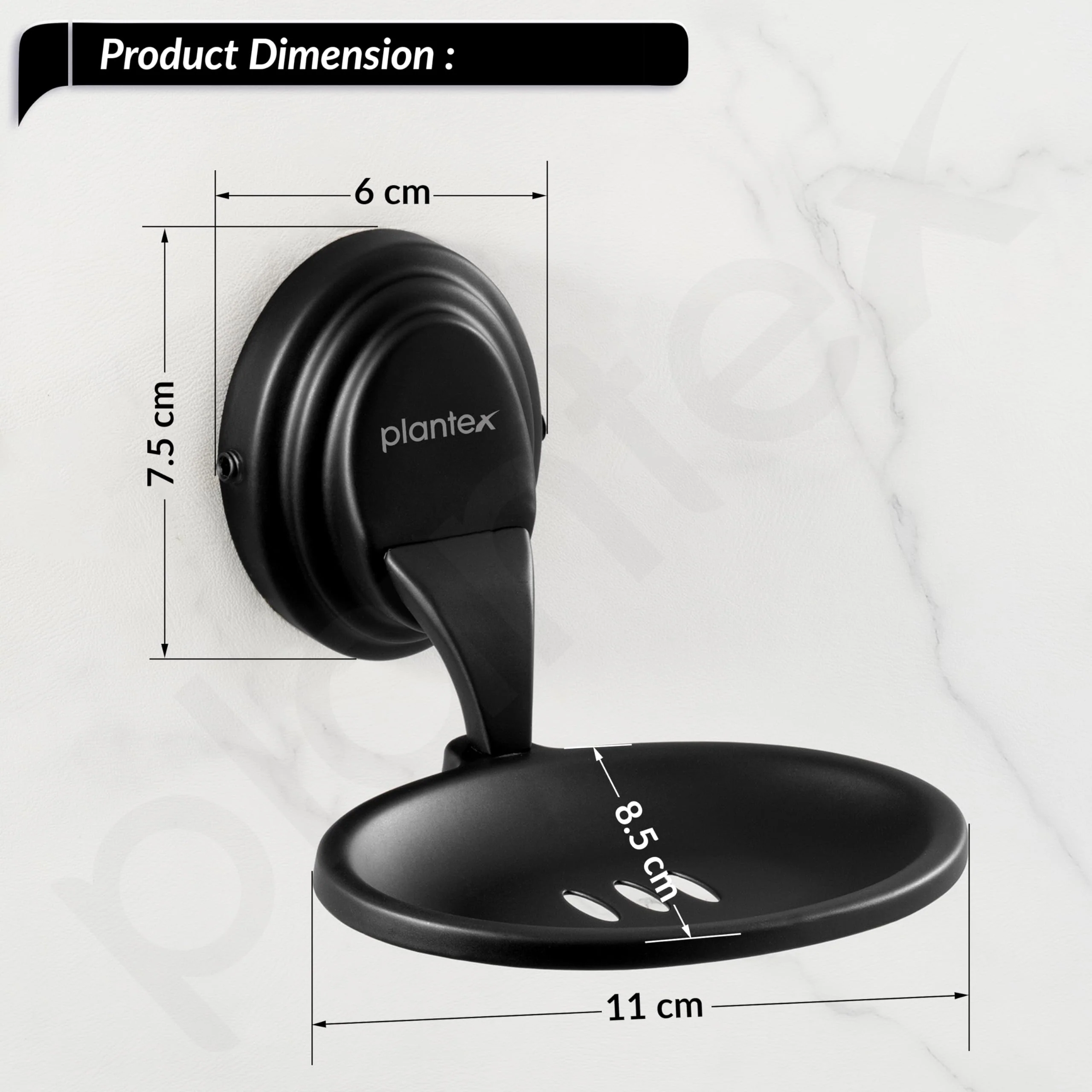 Plantex 304 Grade Stainless Steel Soap Dish/Soap Stand/Bathroom Soap Holder/Bathroom Accessories - Cubic (Black) - Image 4