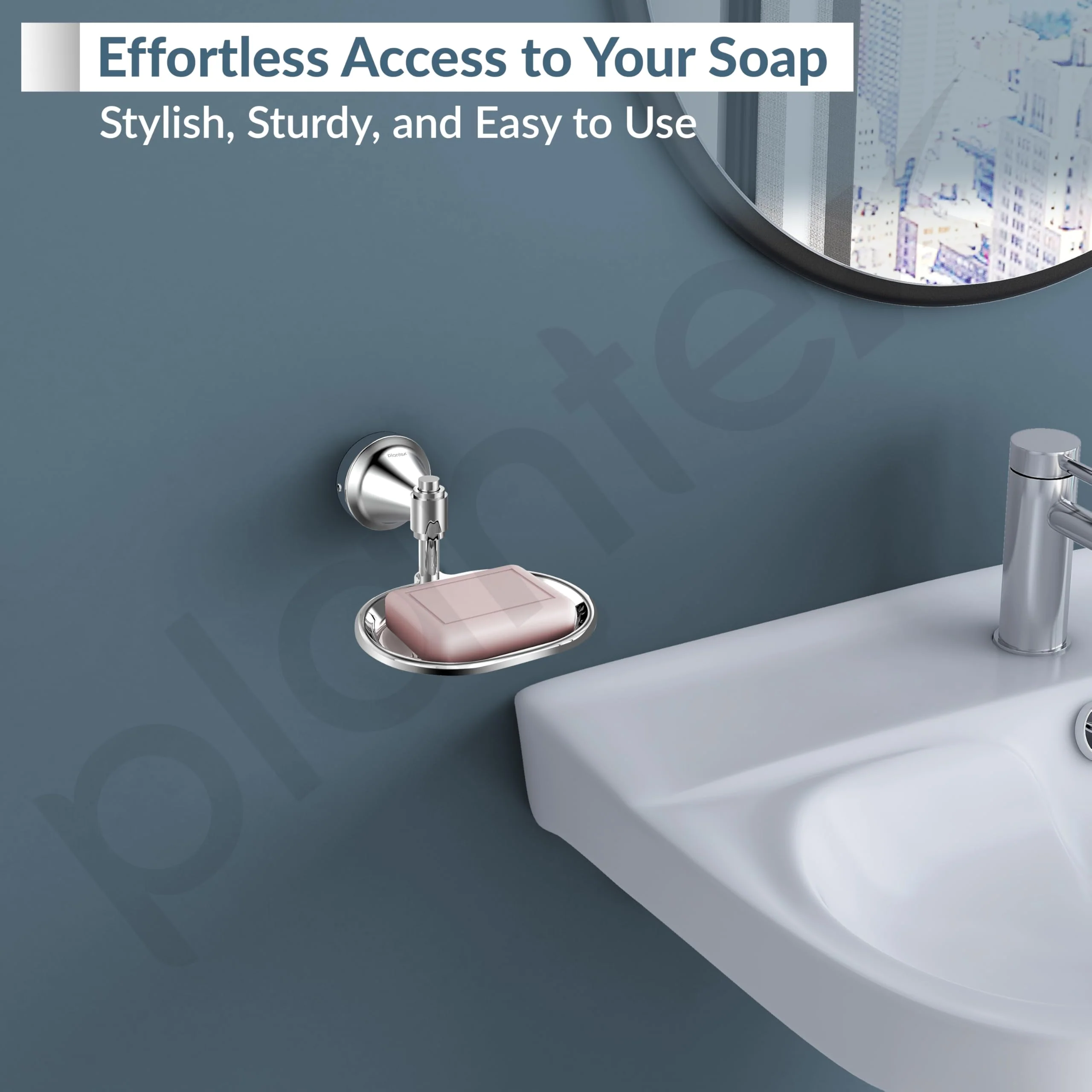 Plantex 304 Grade Stainless Steel Soap Dish/Soap Stand/Soap Tray/Soap Holder for Bathroom Accessories - Niko (Chrome) - Image 7