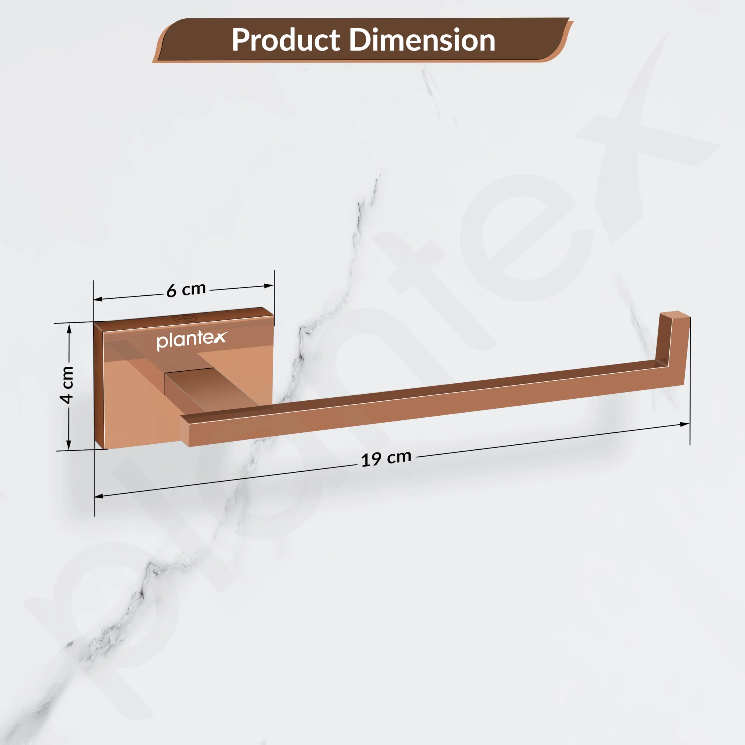 Plantex 304 Grade Stainless Steel Toilet Paper Roll Holder for Washroom/Tissue Paper Stand for Kitchen/Bathroom Accessories - Benz (Rose Gold) - Image 4