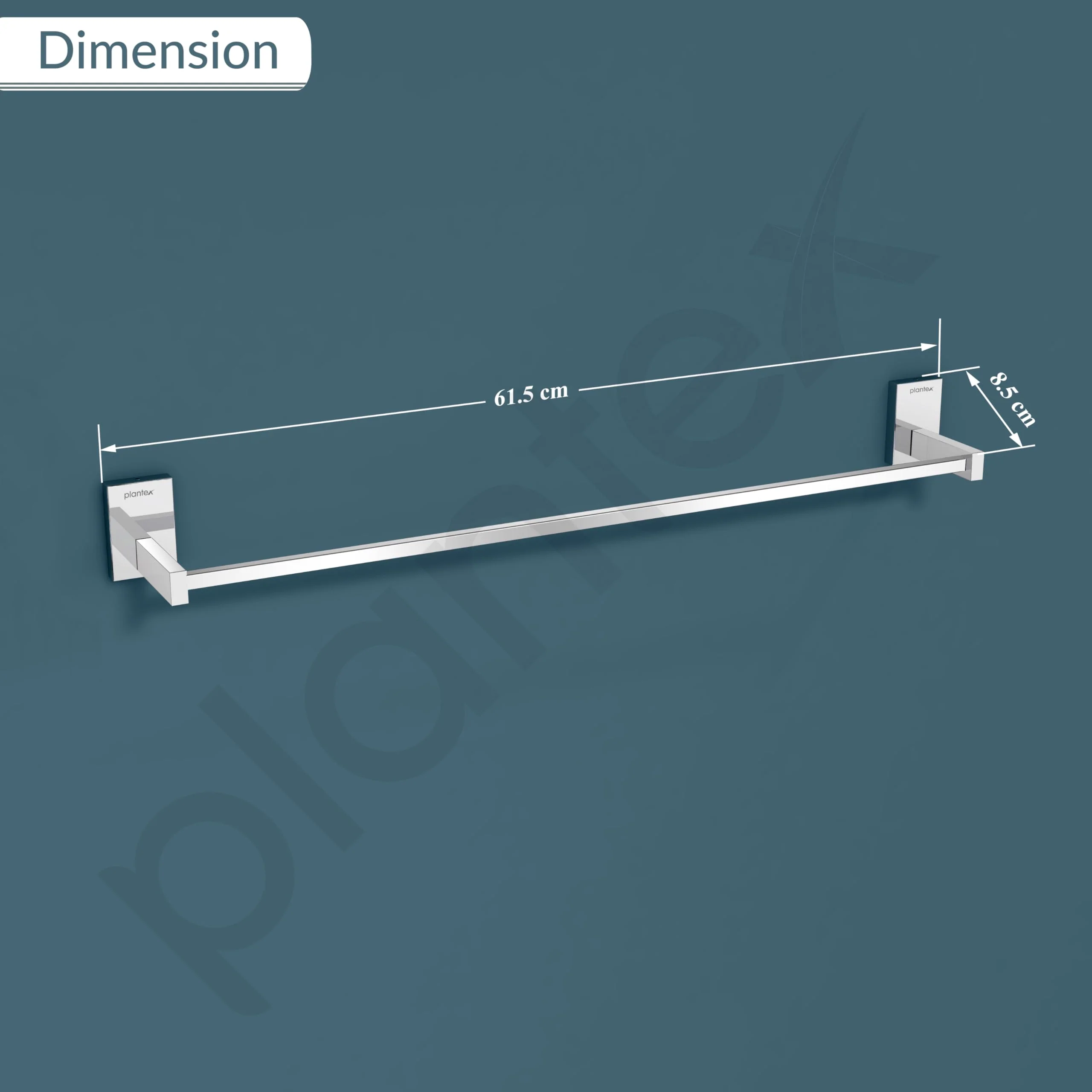 Plantex 304 Grade Stainless Steel Towel Holder for Bathroom/Towel Hanger for Kitchen/Single Towel Rod/Bathroom Accessories - iris (24-inch) Chrome - Image 3