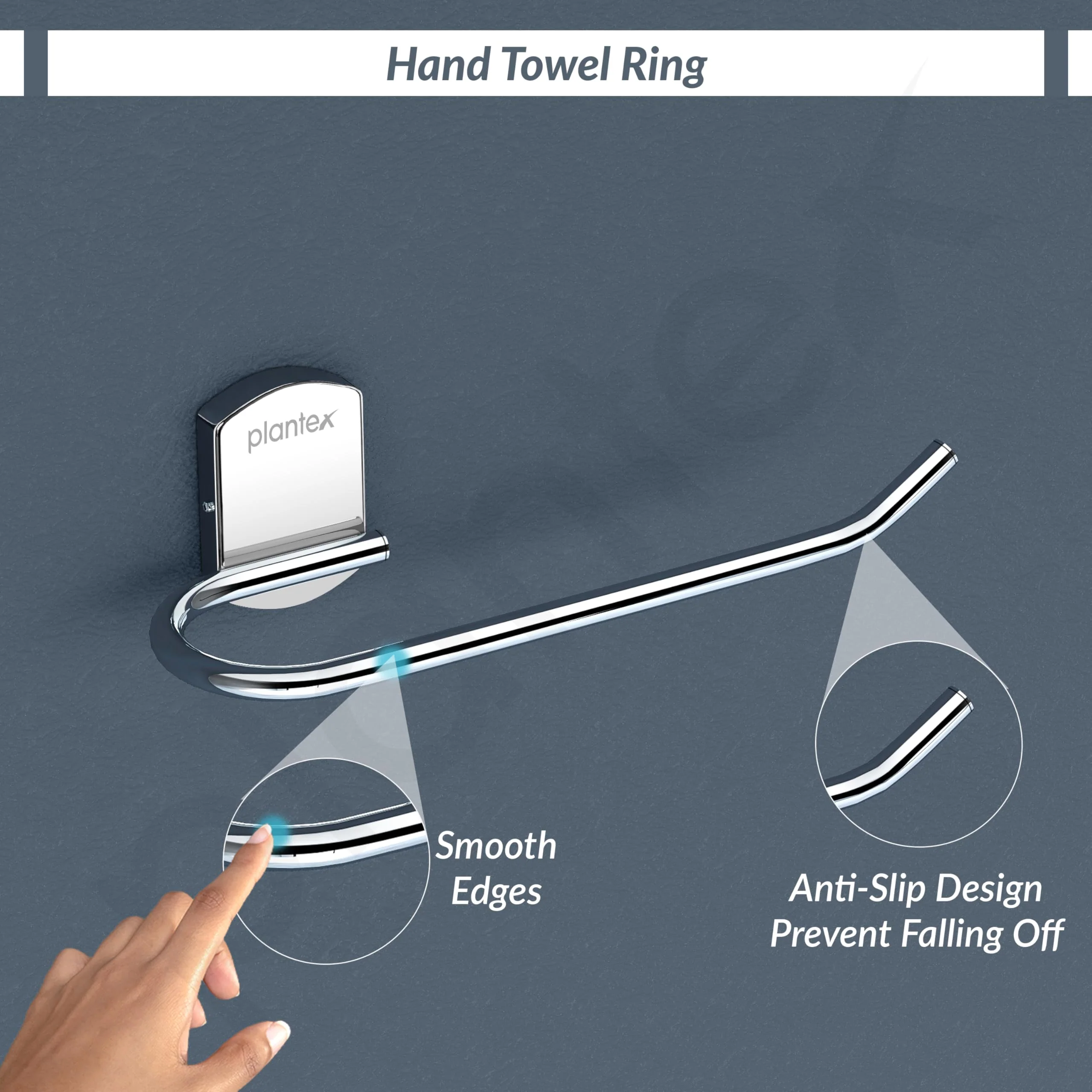 Plantex 304 Grade Stainless Steel Towel Ring for Washbasin/Napkin Holder/Hand Towel Holder for Bathroom & Kitchen/Bathroom Accessories - (Chrome) - Image 6