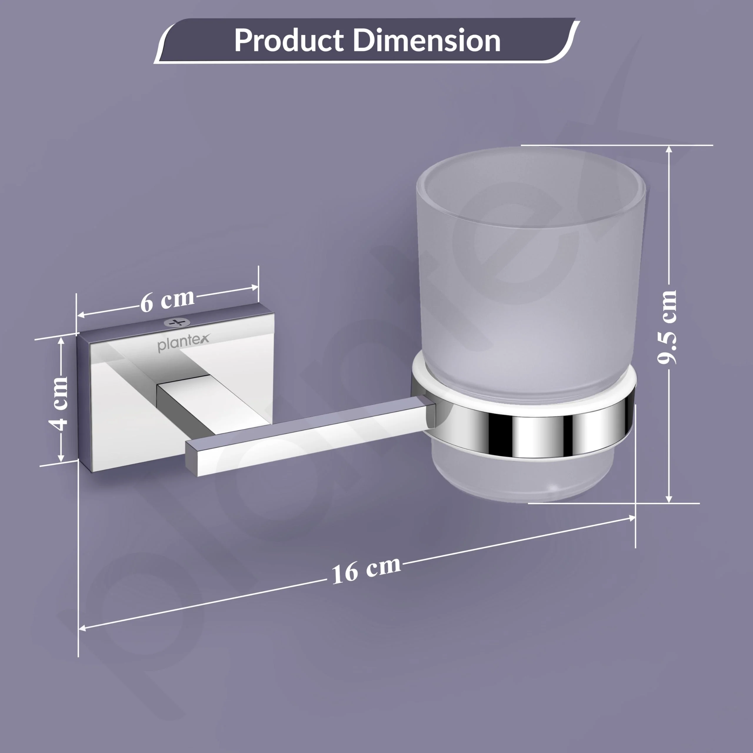 Plantex 304 Grade Stainless Steel Tumbler Holder Stand with Spaces for Toothbrush Bathroom Acessories - Benz (Chrome) - Image 4
