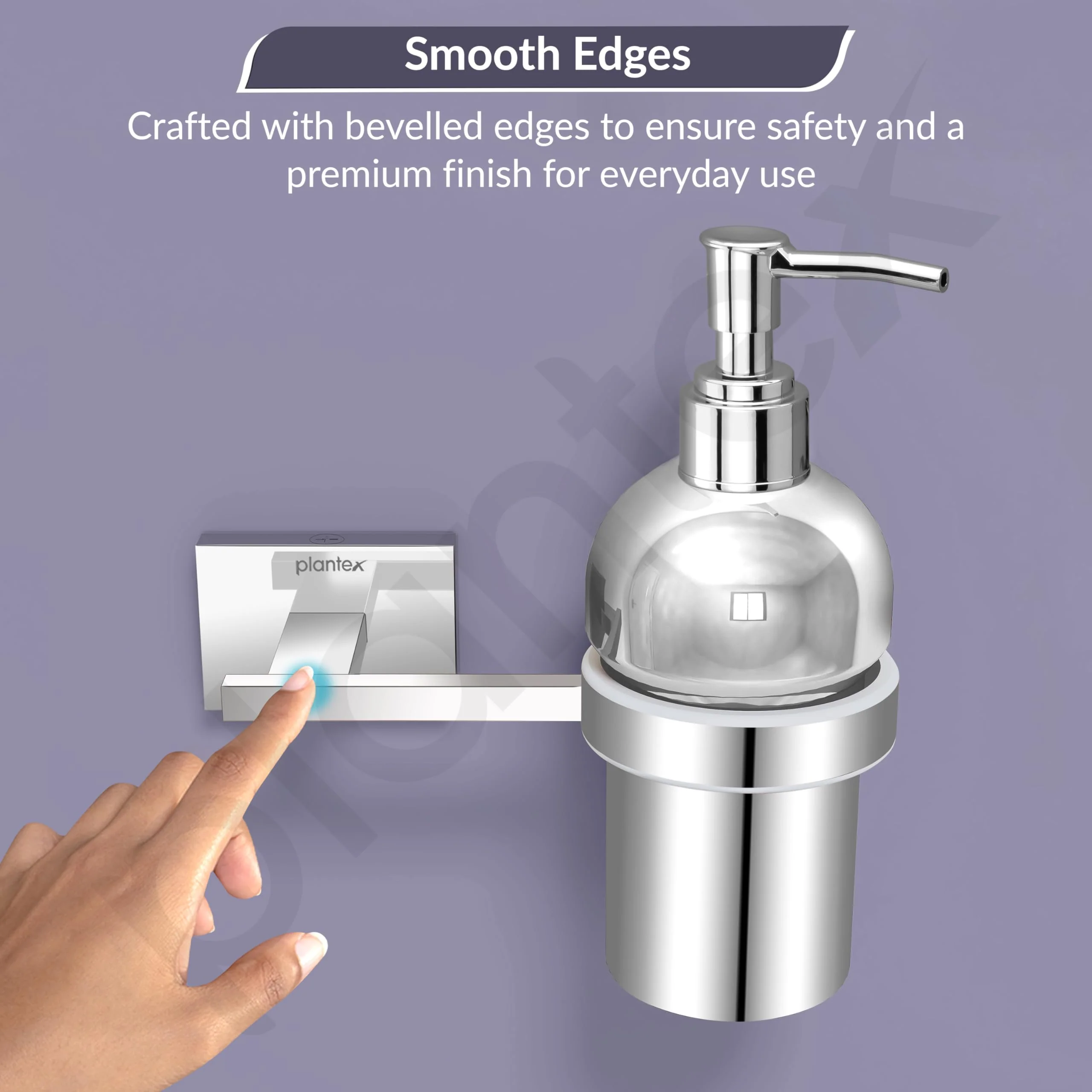 Plantex 304 Grade Stainless Steel wash Basin Handwash Holder and Dispenser for Liquid Soap Bathroom Accessories - Benz (Chrome) - Image 7