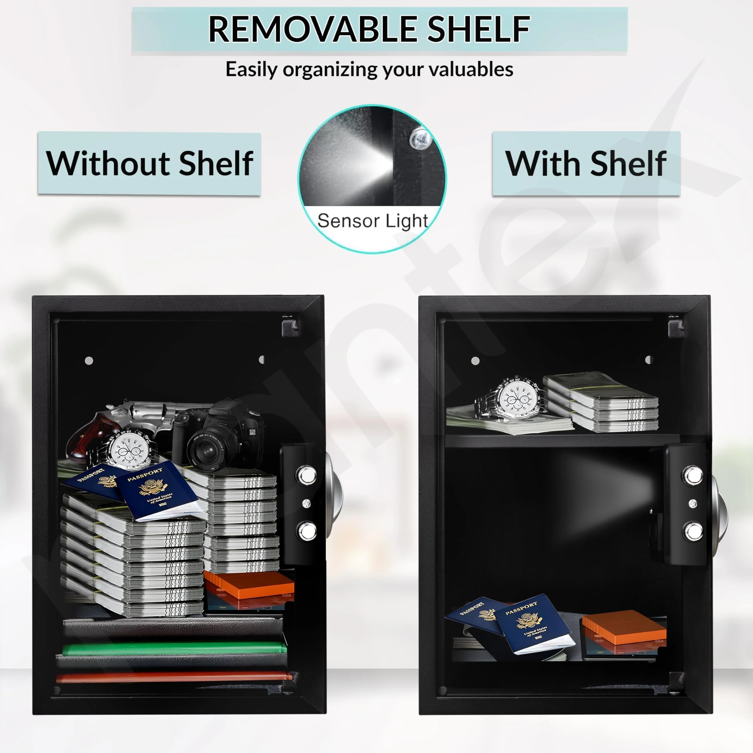 Plantex 56 Litre Safe Locker for Home/Hotel Safe Tijori Box/Electronic Safety Locker with Master & User Dual Code Access with Emergency Key/2 Years Warranty By Plantex (Black) - Image 7