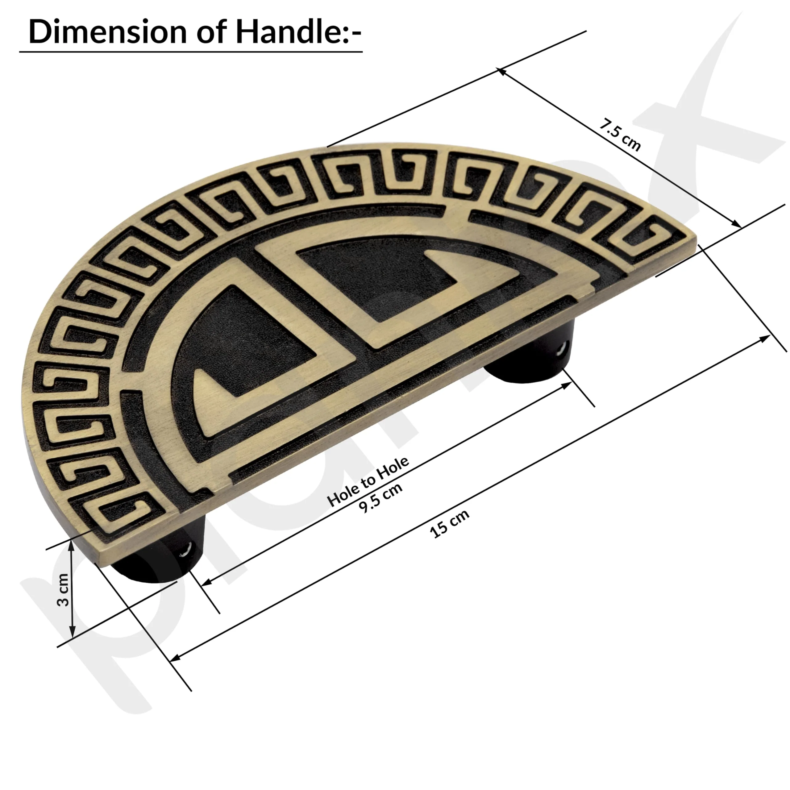 Plantex 6 Inch Main Door Handle/Aluminium Door Handle/Pull-Push Door Handle/Door Accessories (Pack of 1, Brass Antique) - Image 3