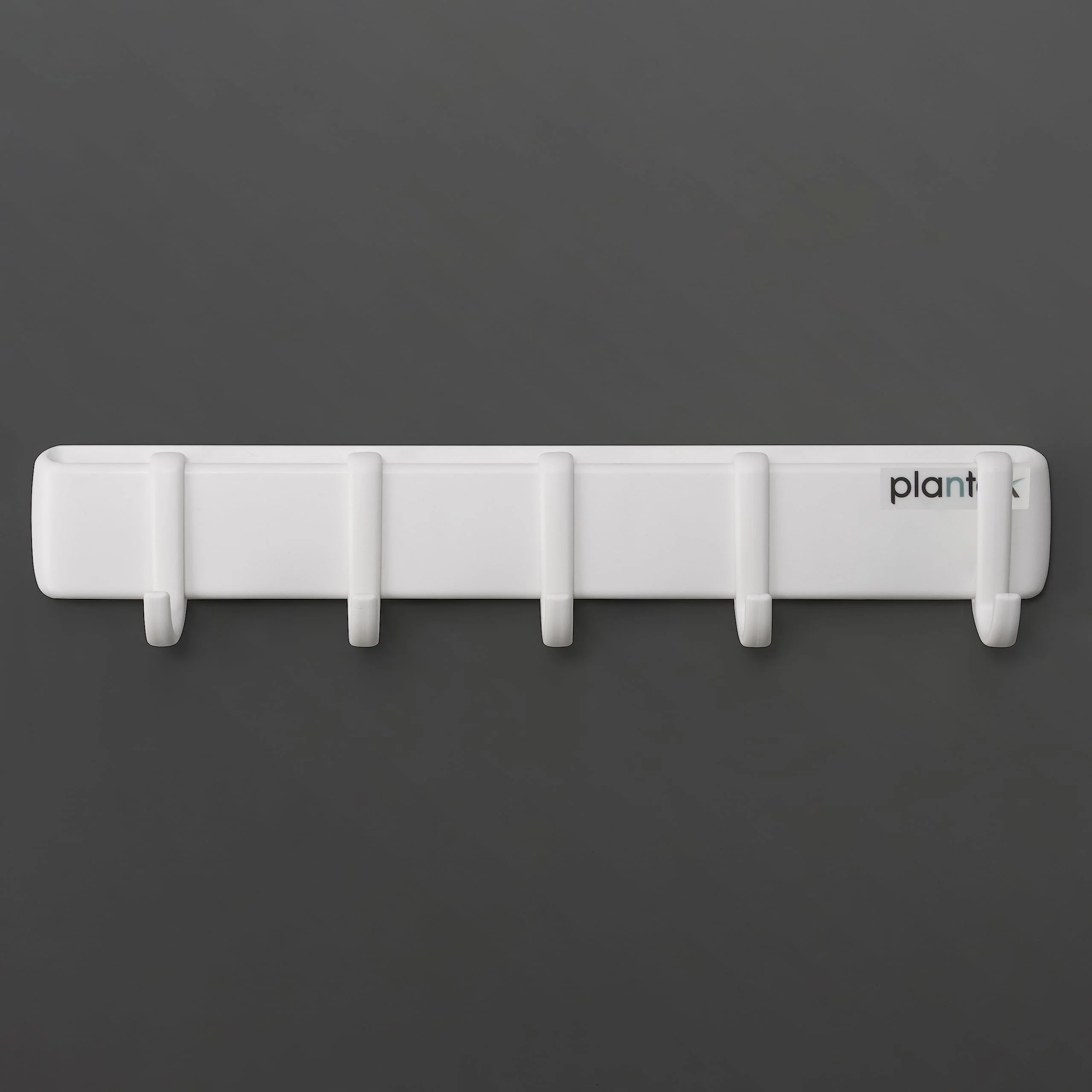 Plantex ABS Plastic Magnetic Hook Rail with J-Shape/Hooks for Wall Without Drilling/Hook Rail Bar for Clothes/Towel/Keys (5 Hooks - White) - Image 5