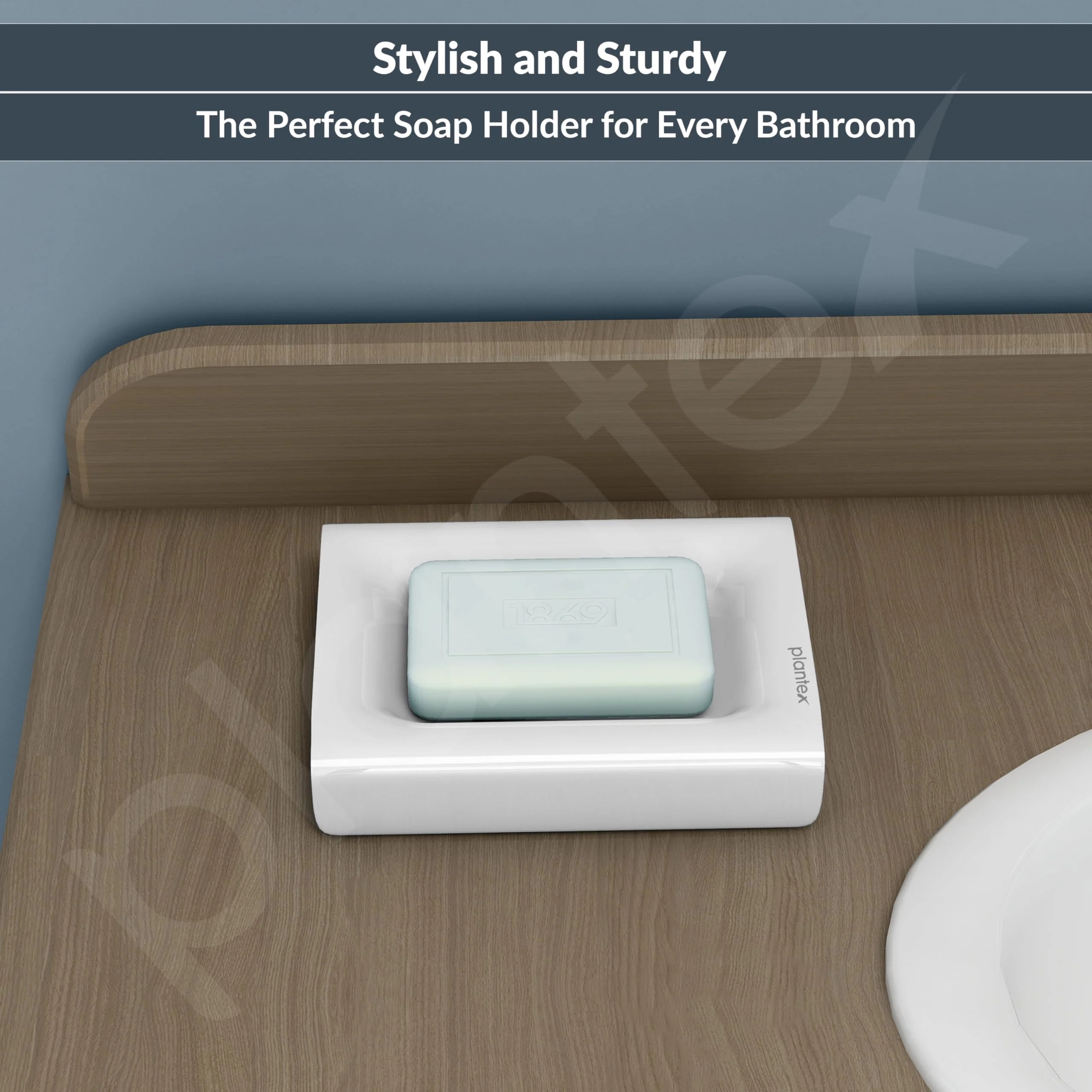 Plantex Acrylic Floor Soap Holder for Bathroom/Soap Case/Soap Dish/Bathroom Accessories - (White) - Image 6