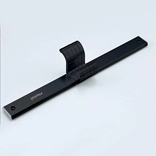Plantex Aluminum Hook Rail with Movable Hooks for Walls of Kitchen/Bathroom/Hook Rail Bar for Clothes/Towel/Keys (5 Hooks) Black - Image 6