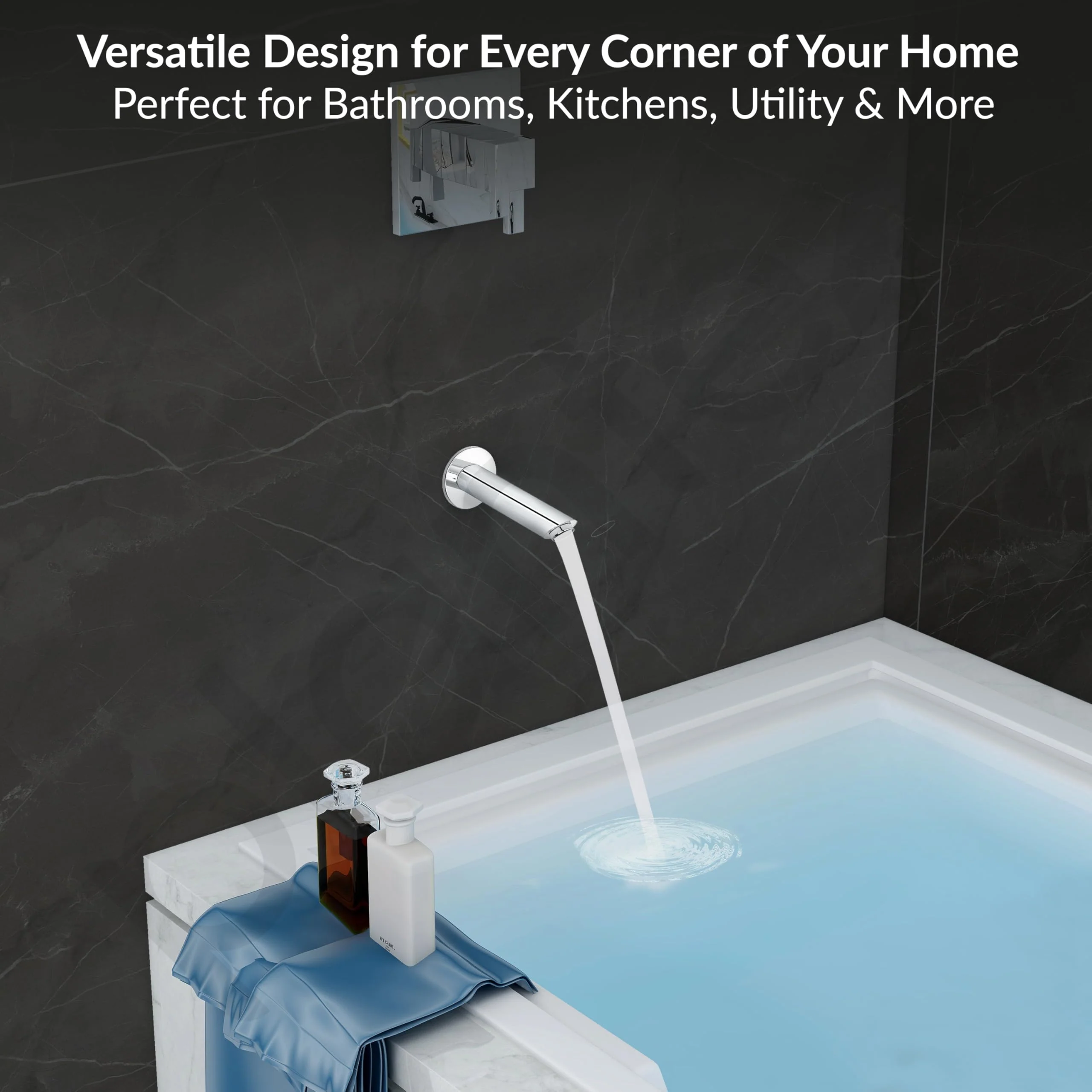Plantex Bath Tub Spout with Wall Flange/Single Lever Spout/High Flow Tap for Bathroom/Kitchen-7 Year Warranty by Plantex (BAL-521-Chrome) - Image 5