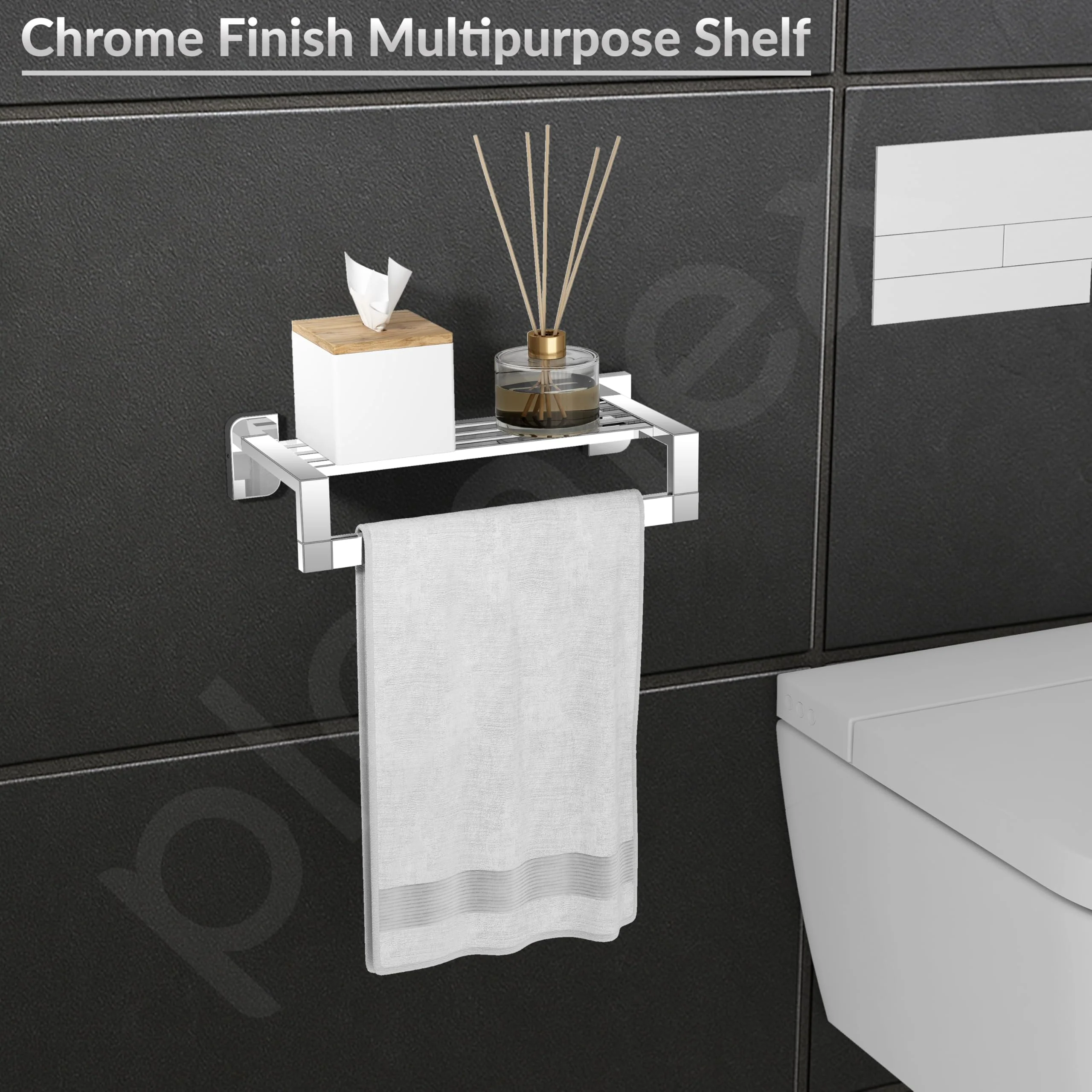Plantex Bathroom Shelf for Wall/304 Grade Stainless Steel Multi-Purpose Shelf/Spice Rack for Kitchen/Wall Mount Storage Rack/Bathroom Accessories - Pack of 1 (1911, Chrome) - Image 7