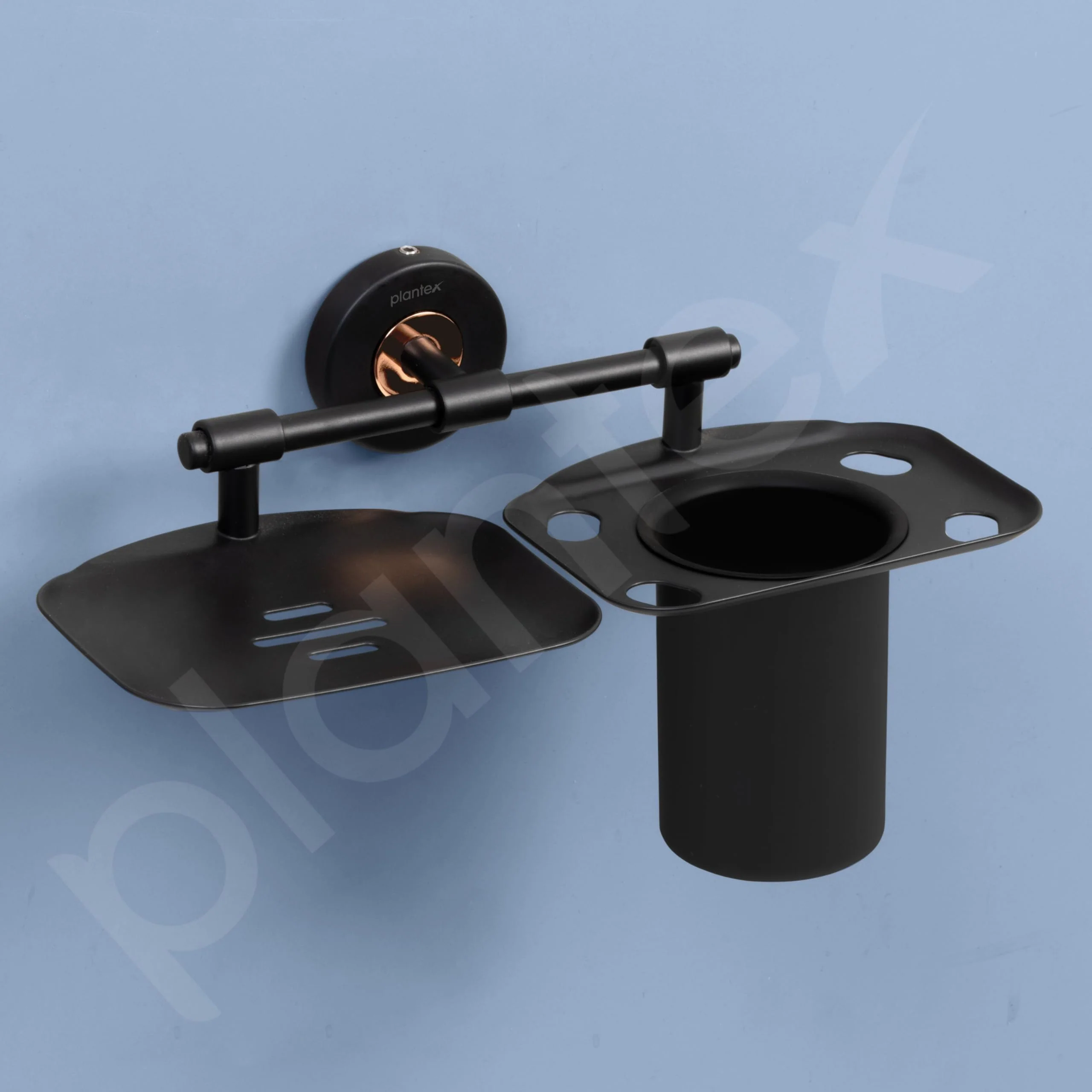 Plantex Brass with 304 Grade Stainless Steel 2 in1 Soap Dish with Tumbler Holder/Soap Stand/Tooth Brush Holder Bathroom Accessories - RDAB (Black) - Image 5