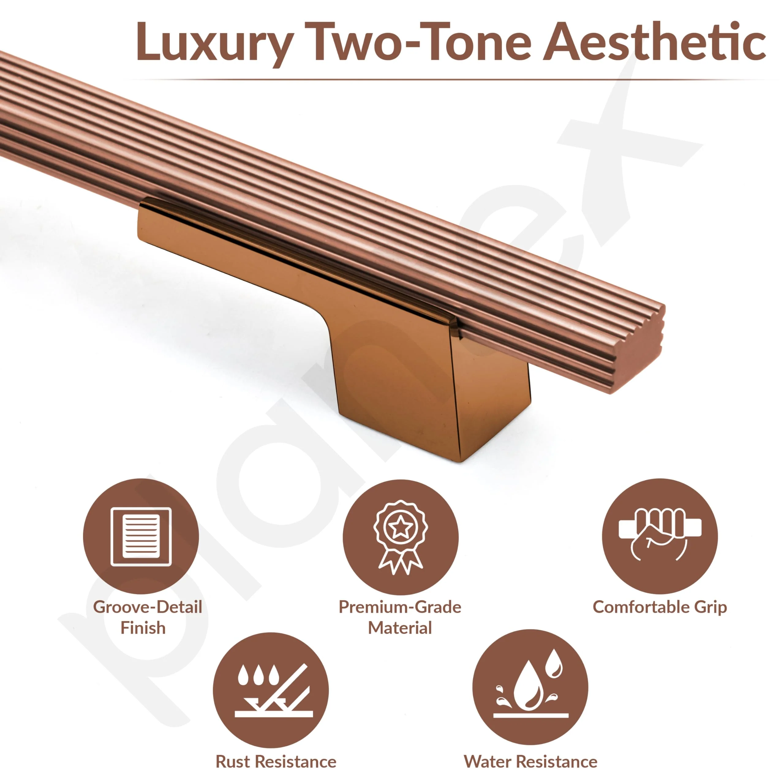 Plantex Cabinet Handle/160mm Handle for Cabinet/Door Pull-Push Handle for Home/Office/Hotel - Pack of 1 (Rose Gold) - Image 2
