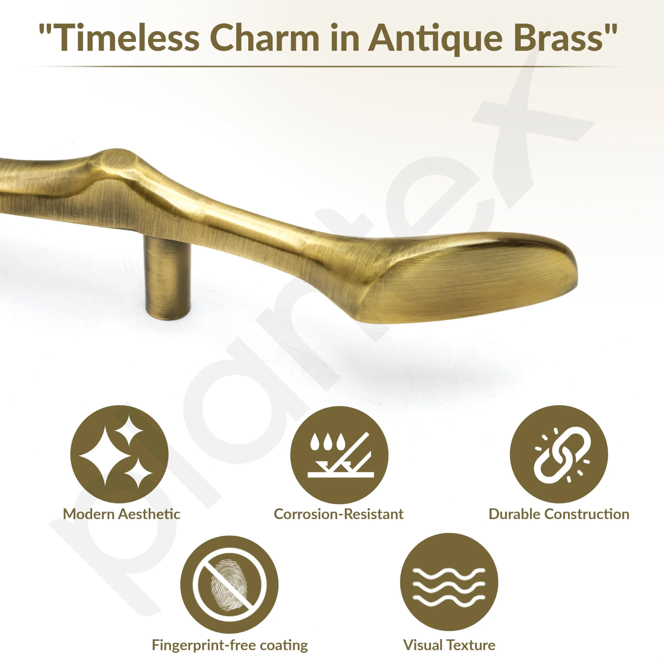Plantex Cabinet Handle/160mm Handle for Cabinet/Furniture/Door Pull-Push Handle for Home/Office - Pack of 1 (Brass Antique) - Image 2