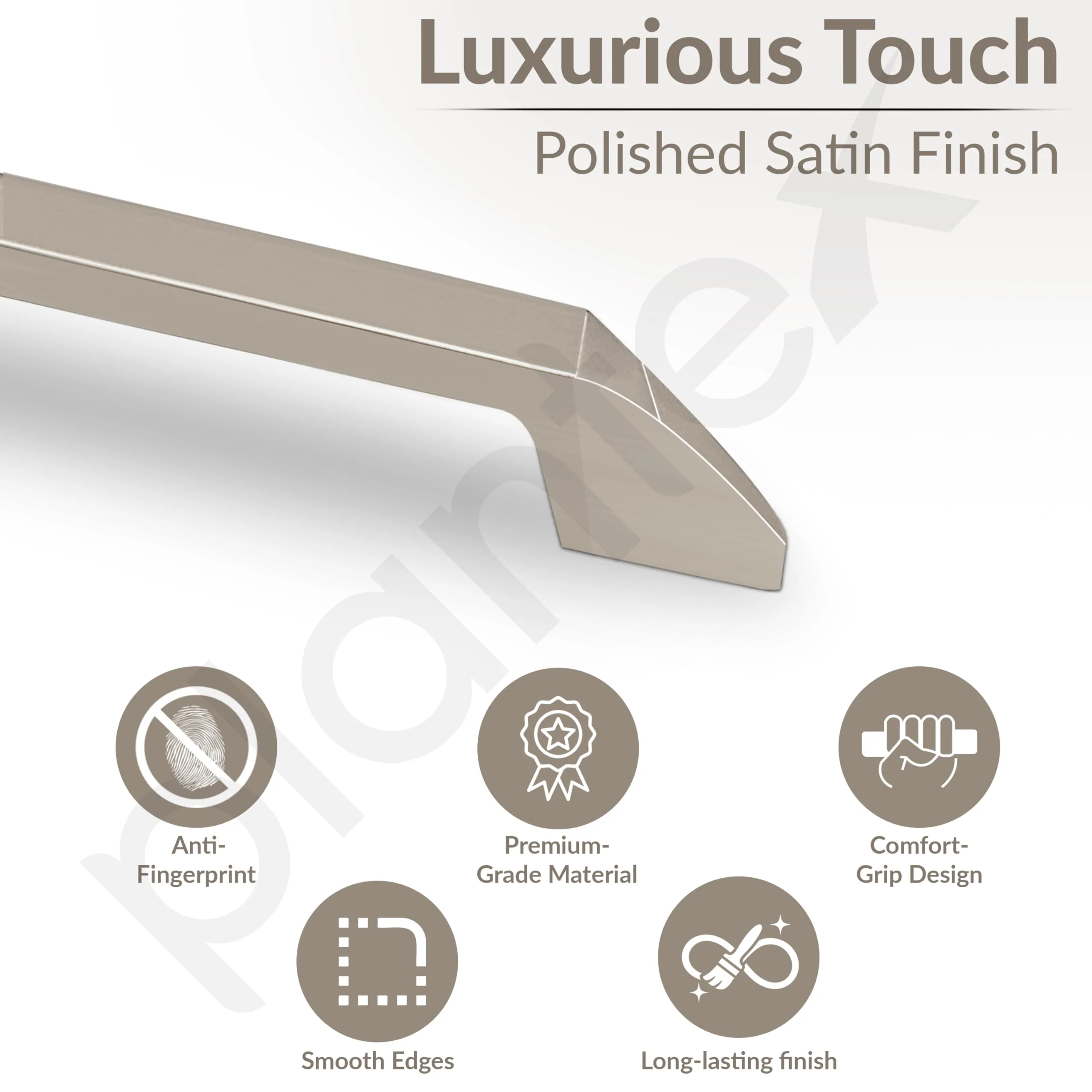 Plantex Cabinet Handle/160mm Handle for Cabinet/Wardrobe Handle/Door Pull-Push Handle for Home/Office - Pack of 1 (Satin) - Image 2