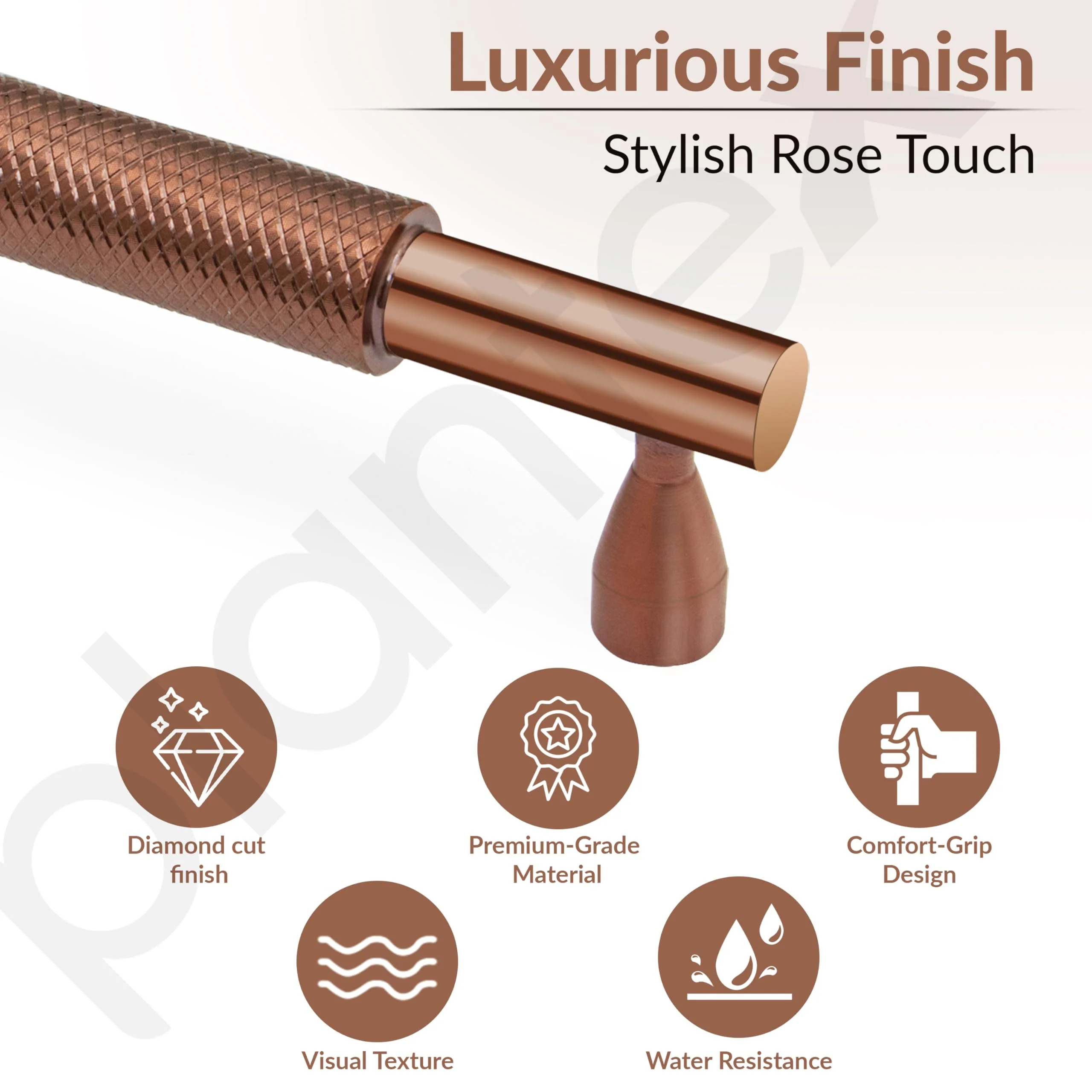 Plantex Cabinet Handle/224mm Handle for Cabinet/Furniture/Door Pull-Push Handle for Home/Office - Pack of 1 (Rose Gold) - Image 2