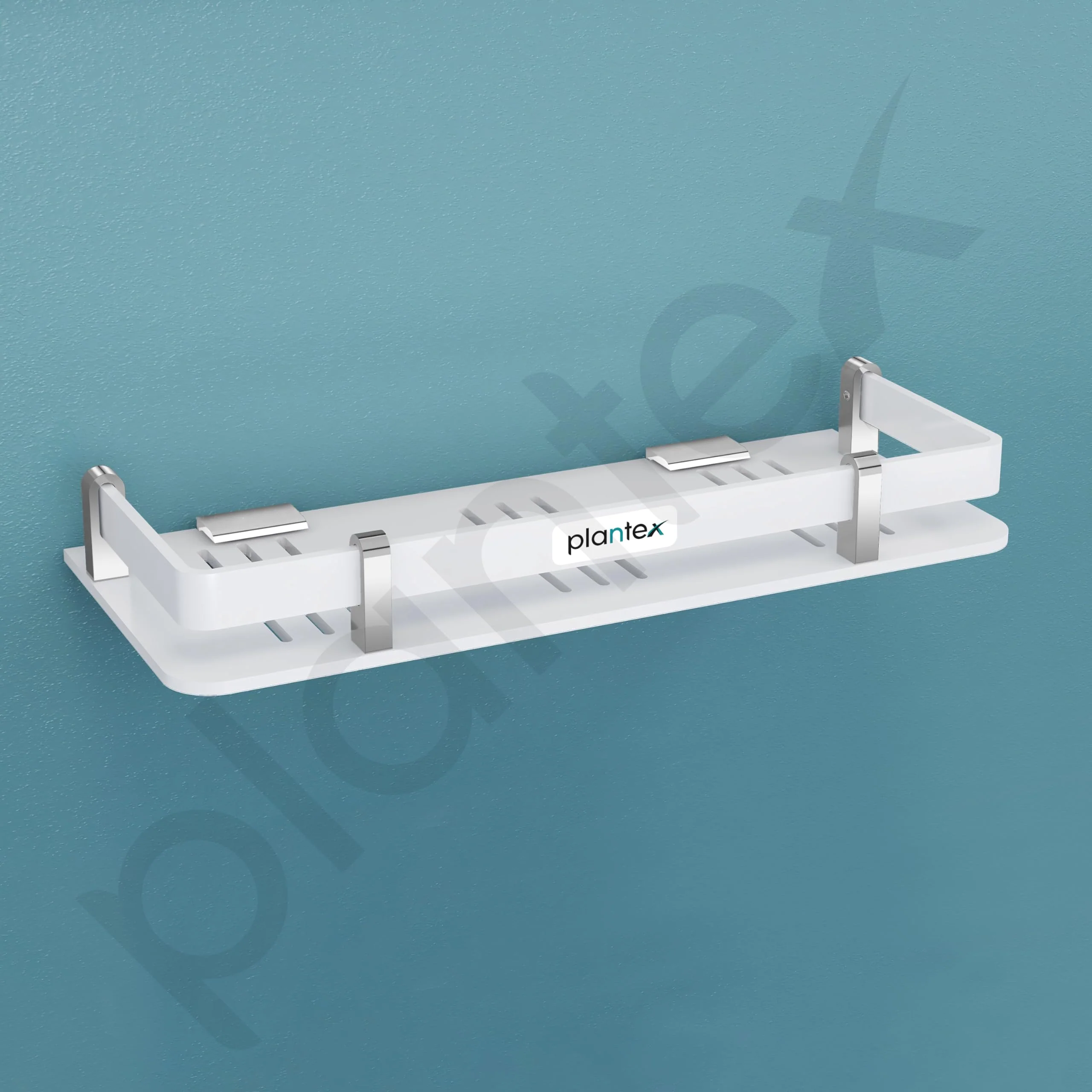 Plantex Deluxe Acrylic Bathroom Shelf (12x5 Inches, White, Matte) - Image 7