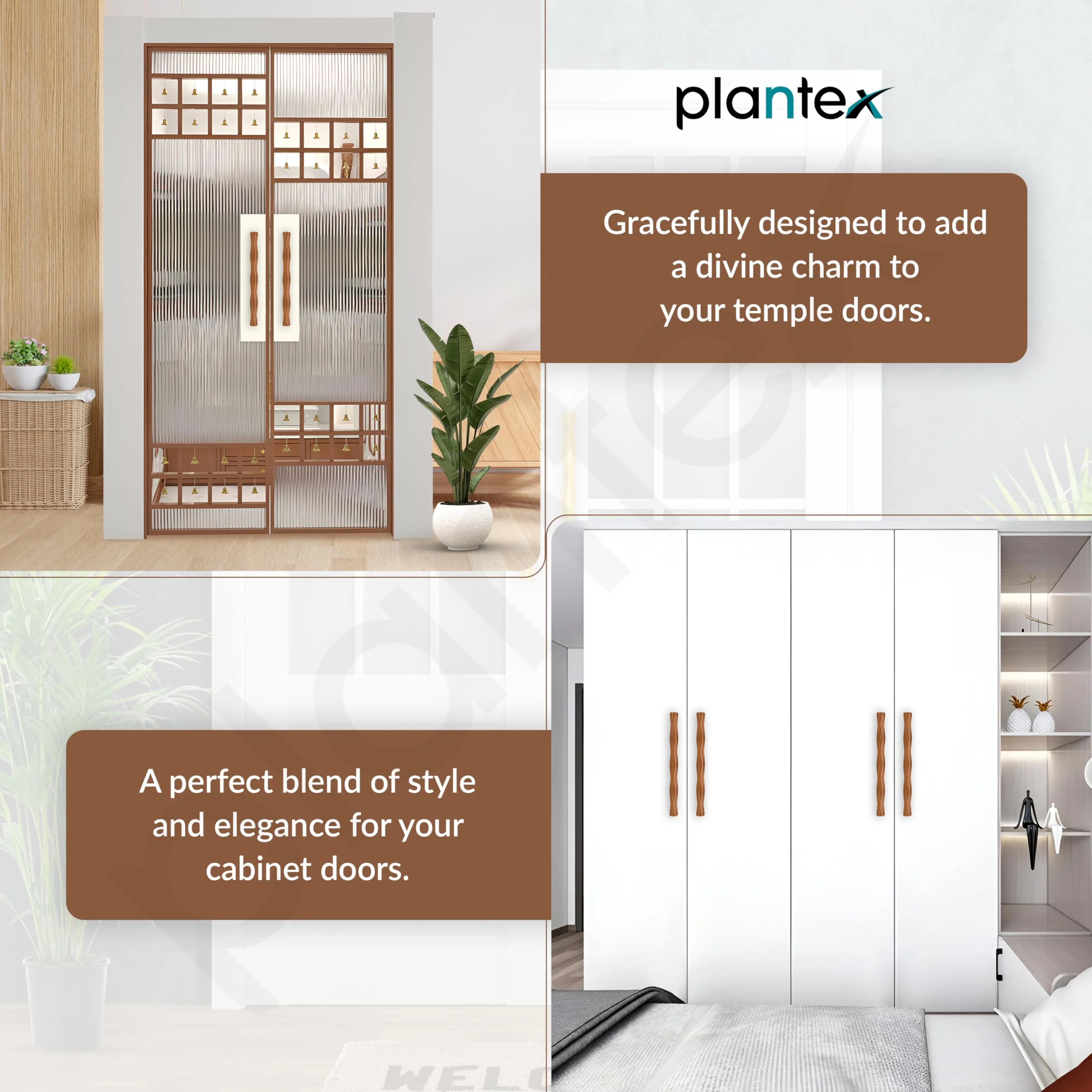 Plantex Door Handle/300mm Main Door Handle for Wooden Door/Pull-Push Handle for Main Door/Door Accessories - Pack of 1 (611, PVD Rose Gold) - Image 6