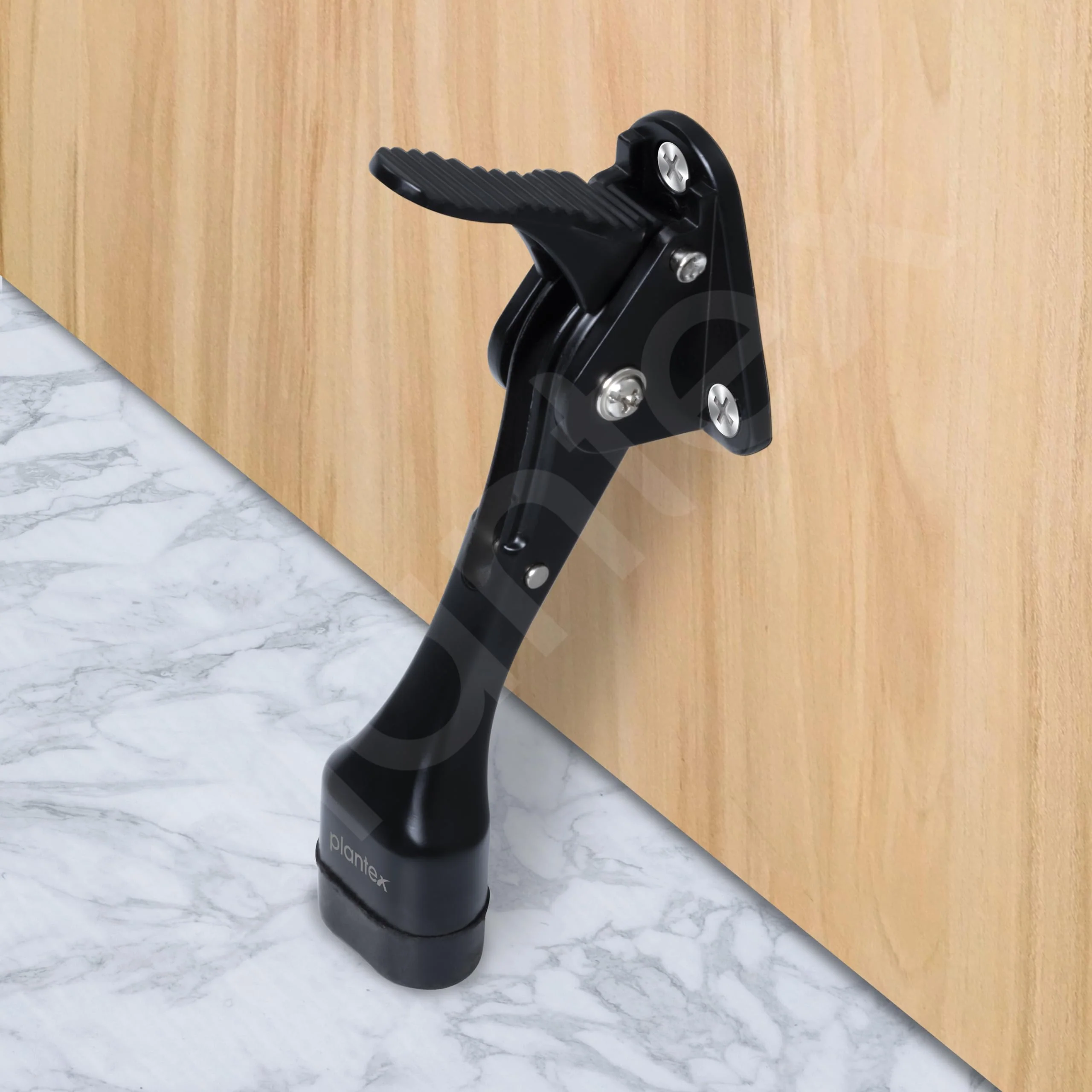 Plantex Door Stopper for Home Hydraulic/Premium 5 Inch Door Stopper, Kickdown Stop with One Touch Adjustable Height & Rubber Grip, Door Stops - (186 - Black) - Image 5