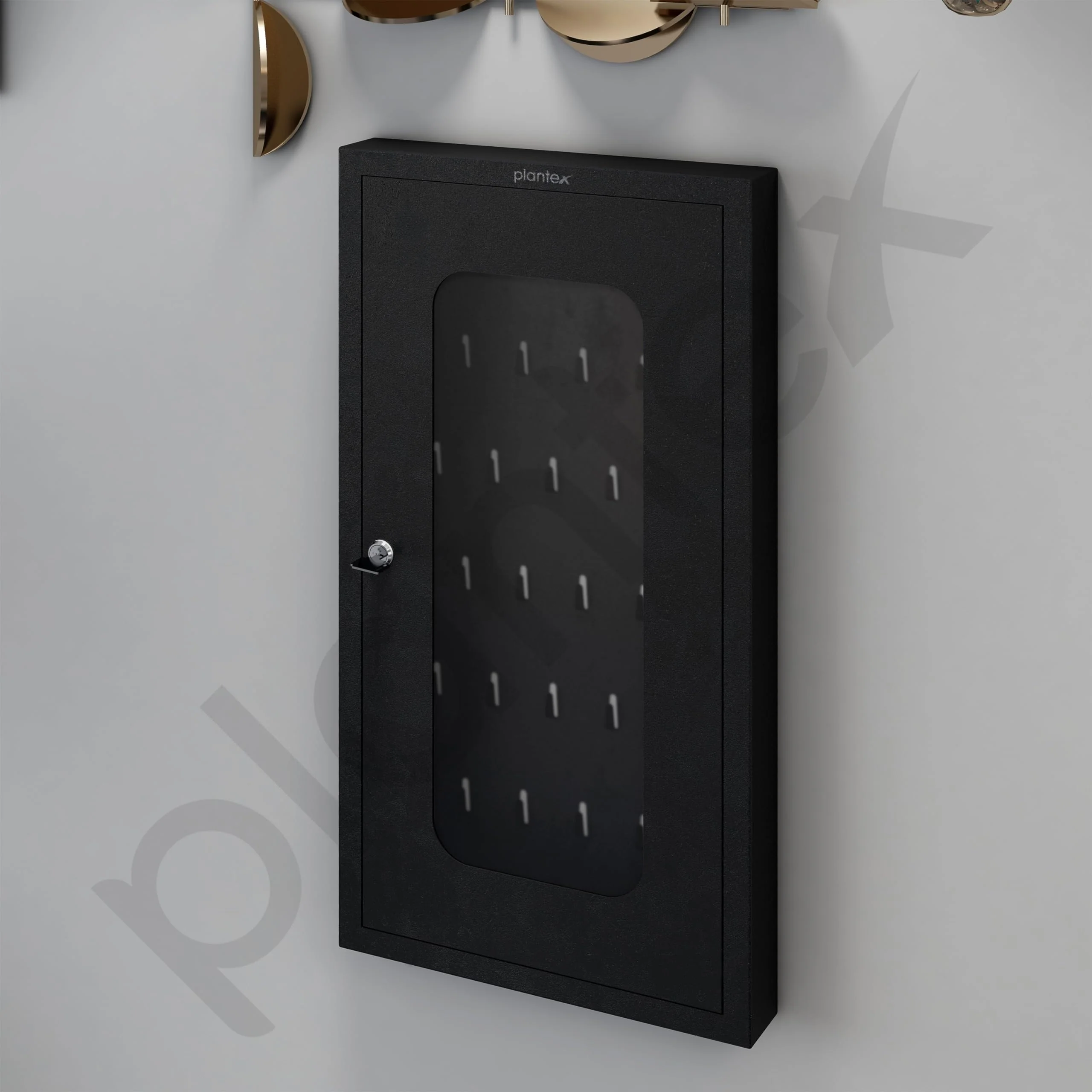 Plantex GI Steel Key Storage Box/Key Cabinet with 30 Key-Holders with Lock for Home/Key Holder for Office/Hotel/Companies - Wall Mount (Black) - Image 5