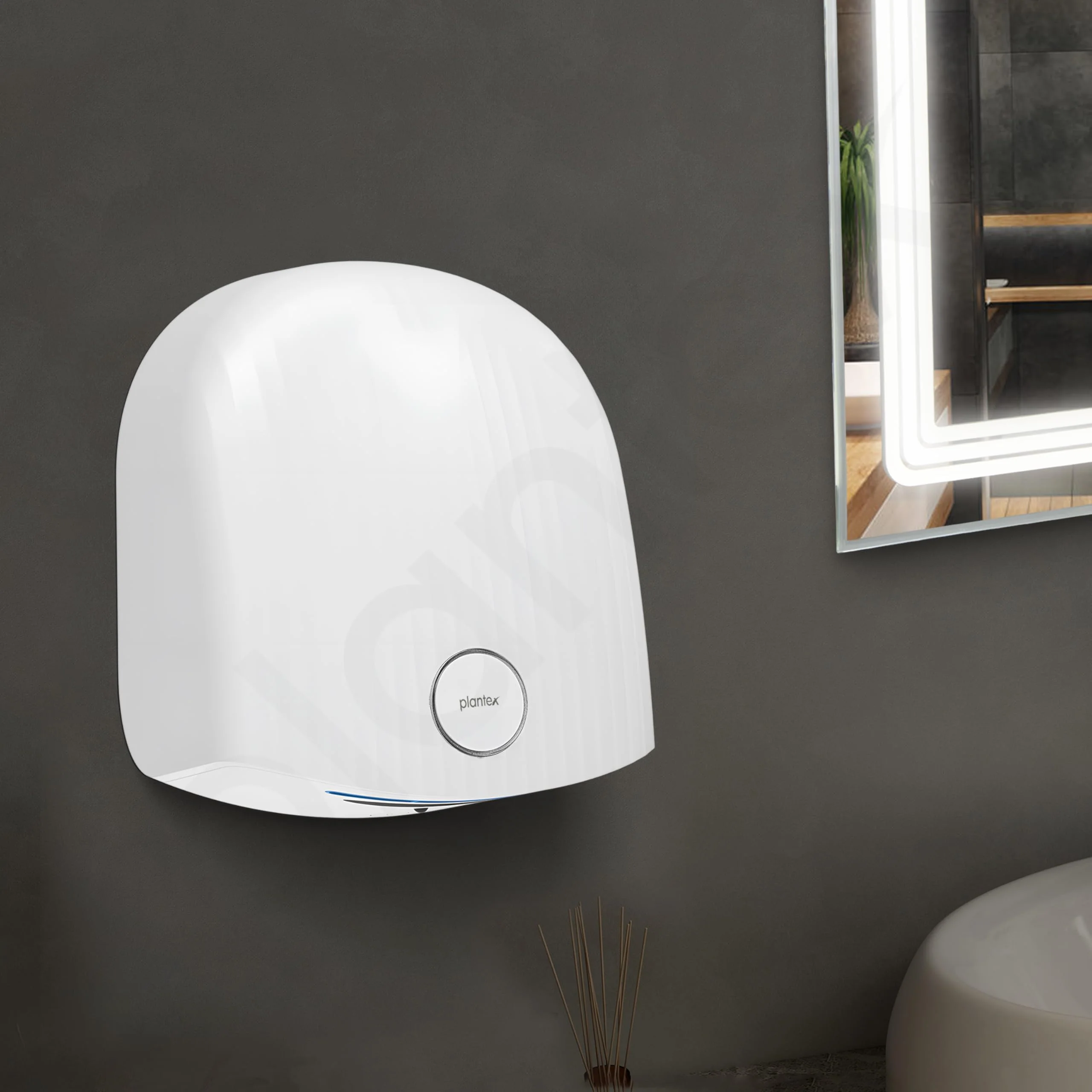 Plantex Hand Dryer Automatic /1200W Small Hand Dryer Machine/Hand Wash Air Dryer for Bathroom/Office/Hotel/Commercial Use (White) - Image 2