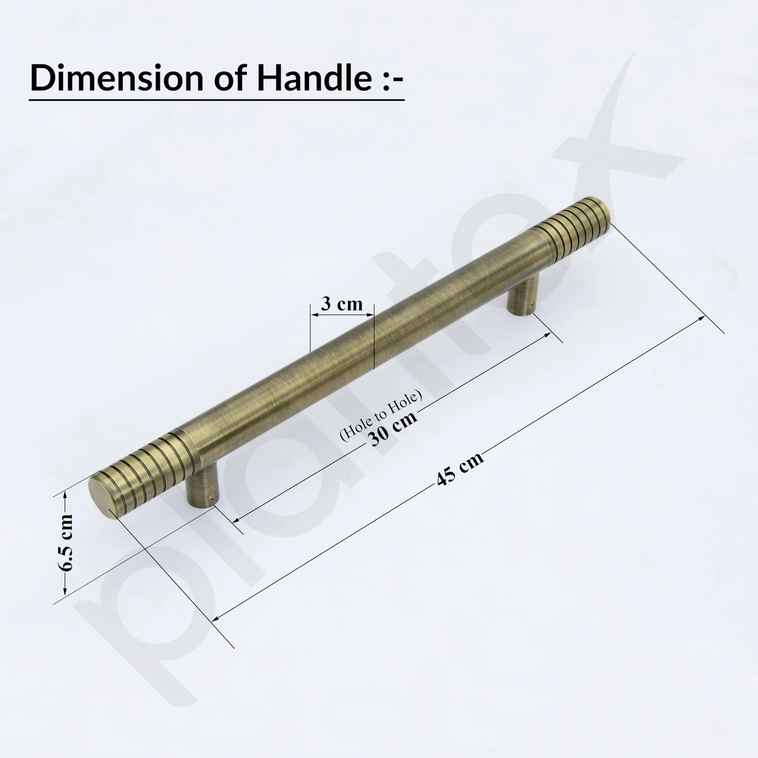 Plantex Heavy Duty Door Handle for Main Door/Door & Home Decor/18-inches Main Door Handle/Door Pull Push Handle - Pack of 1 (231-Brass Antique Finish) - 3 Years Warranty - Image 3