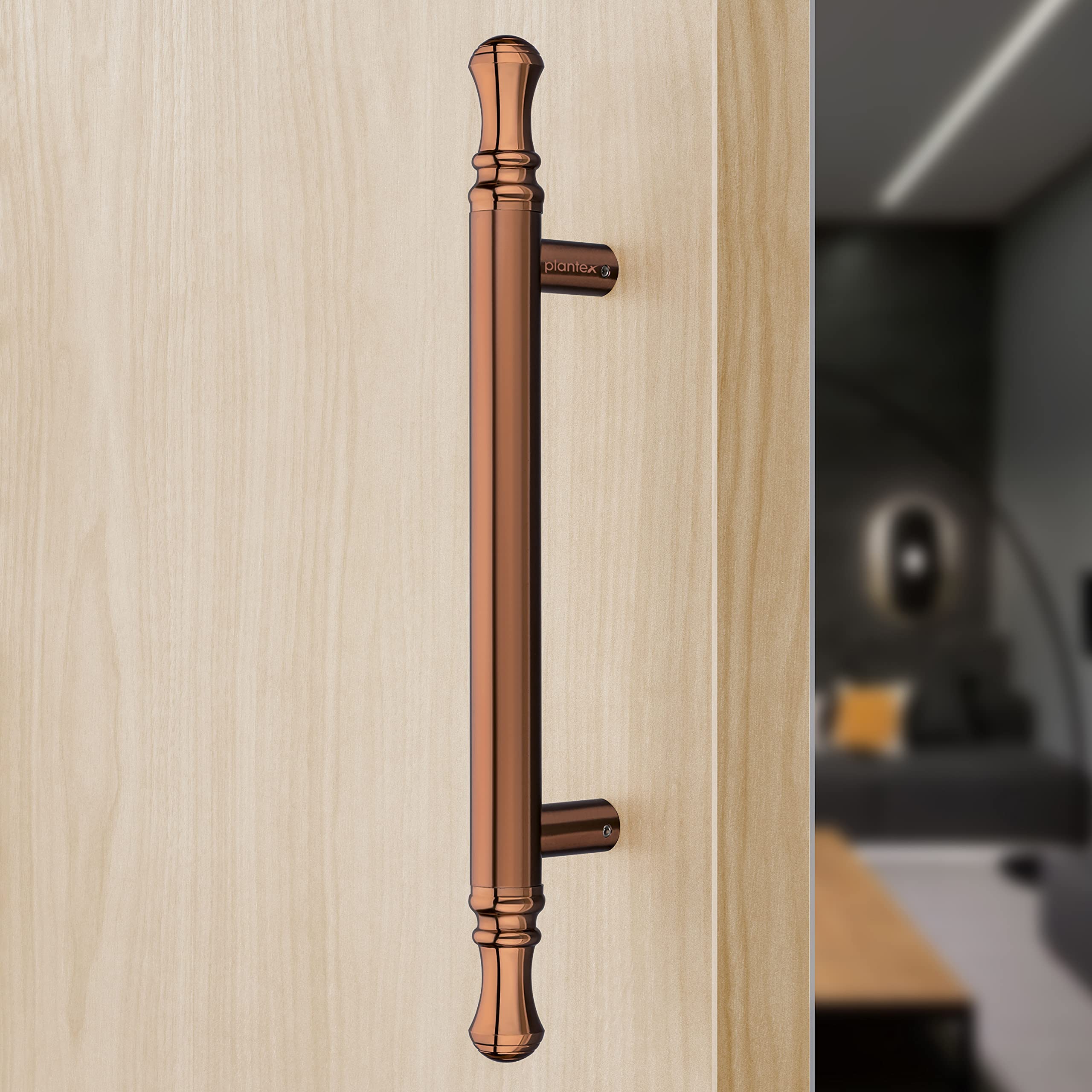 Plantex Heavy Duty Main Door Handle - 14 Inch Pull-Push Handle for Glass & Wooden Doors - Pack of 1 (PVD Rose Gold) - 3 Years Warranty - Image 7