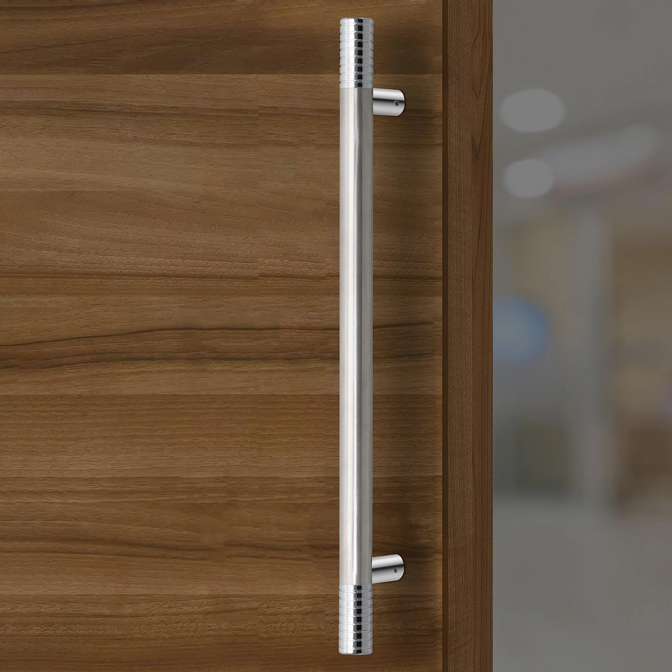 Plantex Heavy Duty Main Door Handle - 24 inch Pull-Push Handle - Pack of 1 (Satin) - 3 Years Warranty, Chrome - Image 7