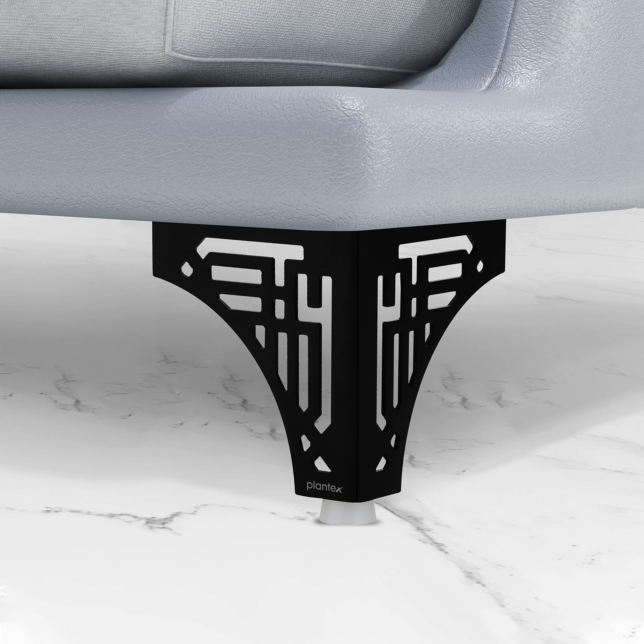 Plantex Heavy Duty Round 4 inch Spare Sofa Legs for Bed Furniture/Sofa Legs for Furniture Fitting/Table Legs/Sofa Leg Set of 2 pcs (Black) - Image 2