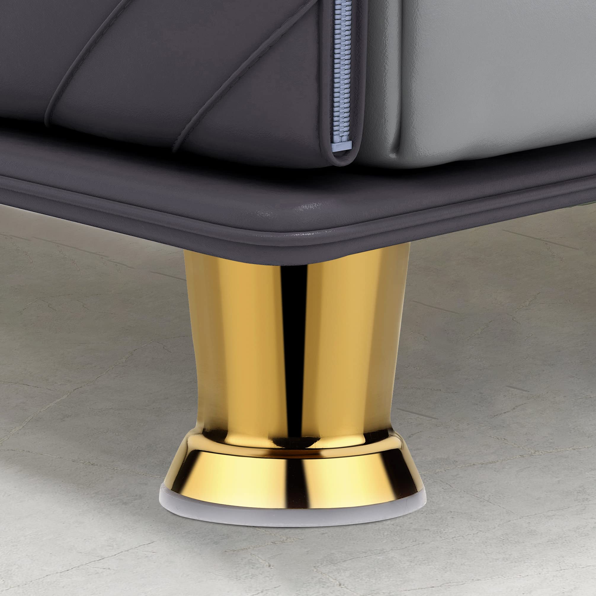 Plantex Heavy Duty Stainless Steel 3 inch Sofa Leg/Bed Furniture Leg Pair for Home Furnitures/Furniture Sofa Legs for Table/Sofa Support Legs/Sofa Furniture Leg (Golden) Set of 6 Pcs - Image 2