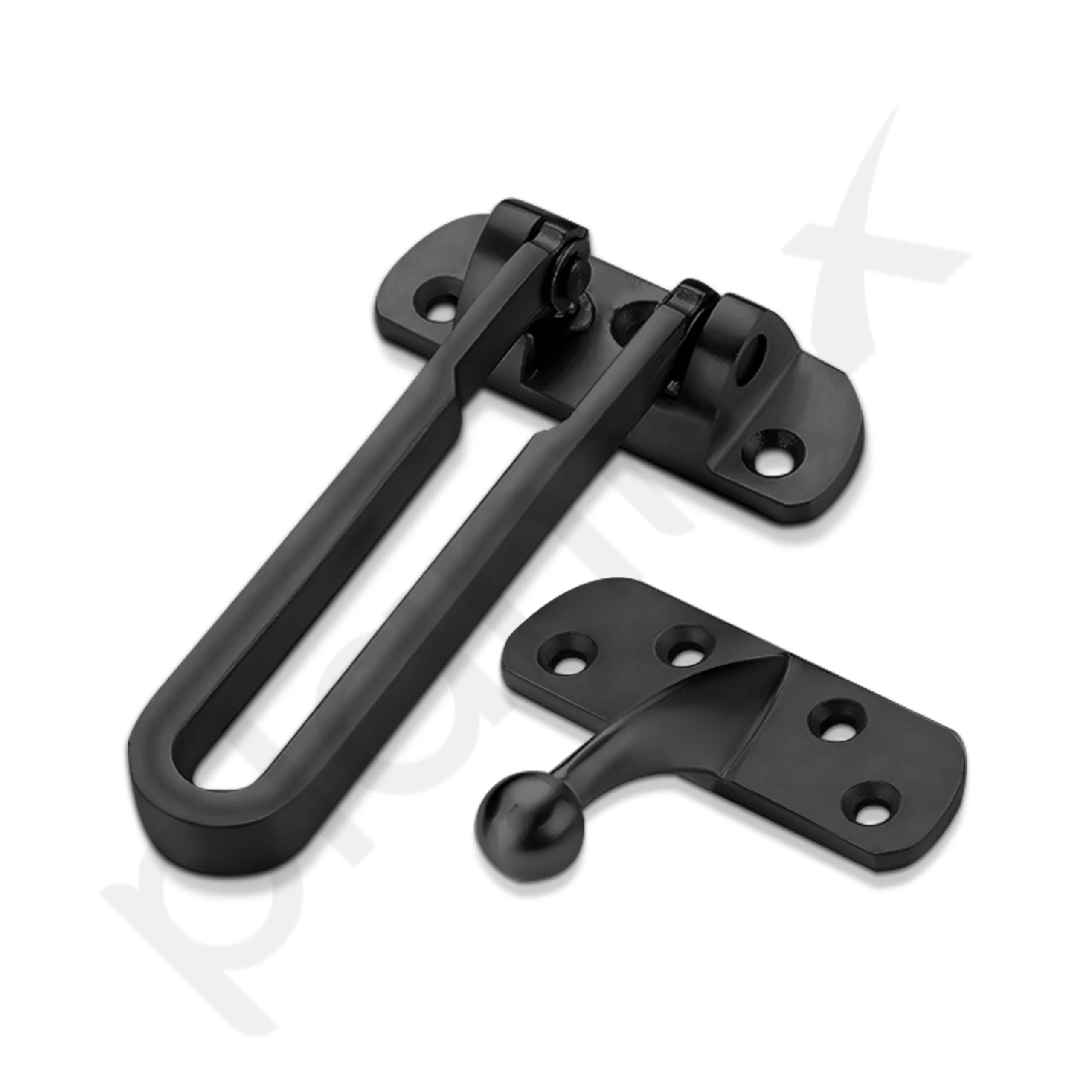 Plantex Heavy Duty Swing Bar Lock/Door Safety Guard with High Security Auxiliary Lock for Home/Office/Hotel - Pack of 4 (SH-42, Z-Black Finish) - Image 6