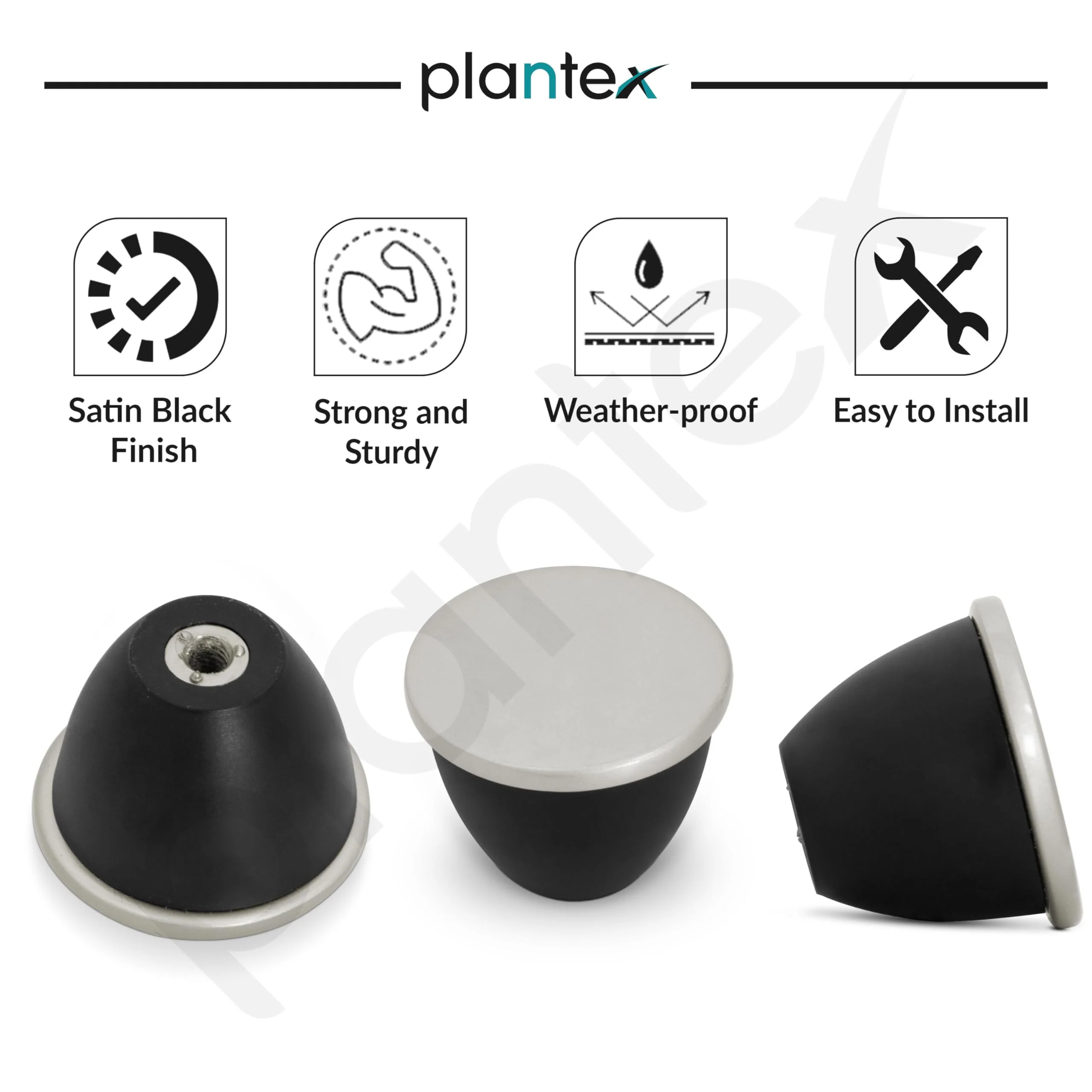 Plantex Knobs for Drawer/Drawer Knobs/Knobs for Cabinets/Pull-Push Knobs for Kitchen/Bedroom Drawer - Pack of 1 (Satin Black) - Image 4