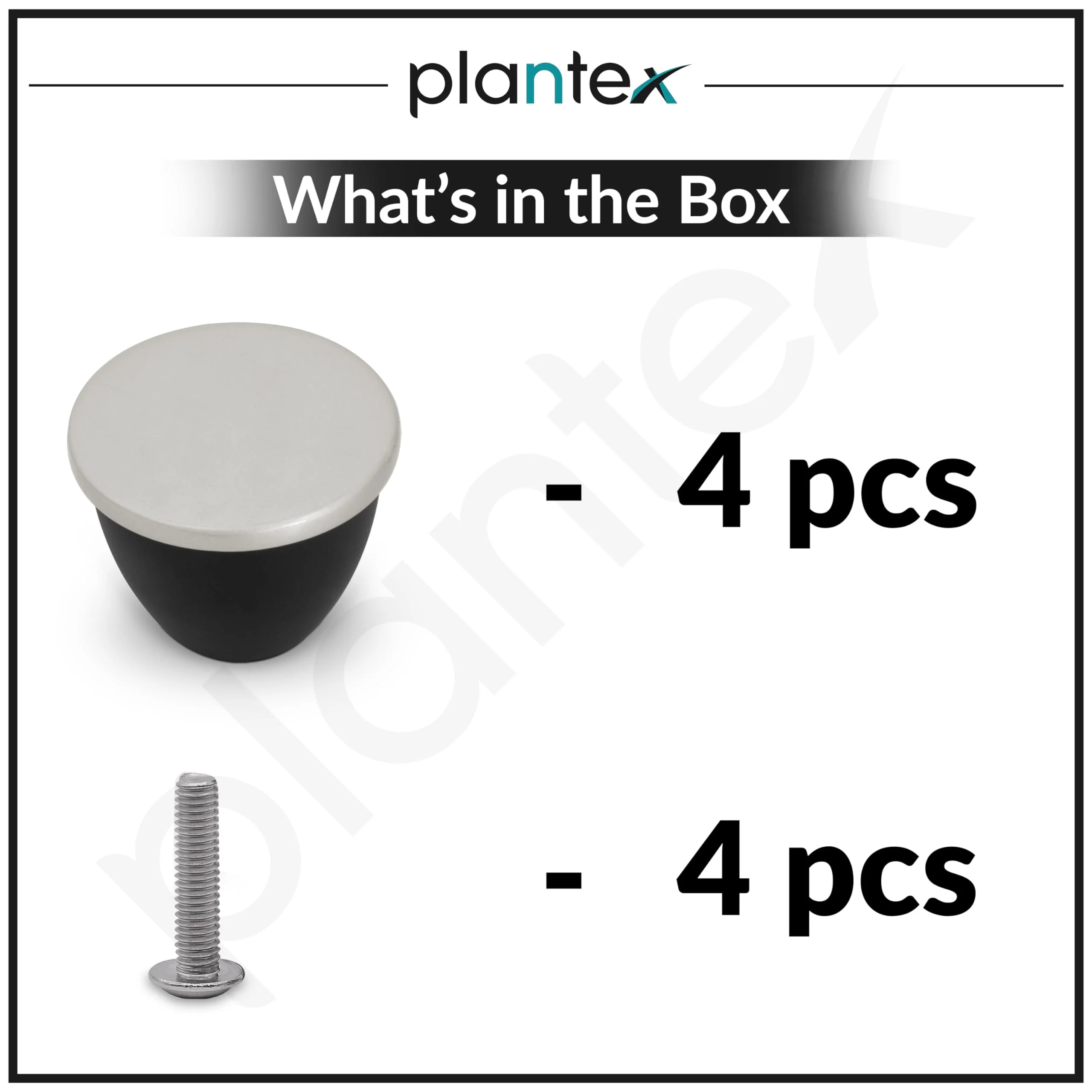 Plantex Knobs for Drawer/Drawer Knobs/Knobs for Cabinets/Pull-Push Knobs for Kitchen/Bedroom Drawer - Pack of 4 (Satin Black) - Image 5