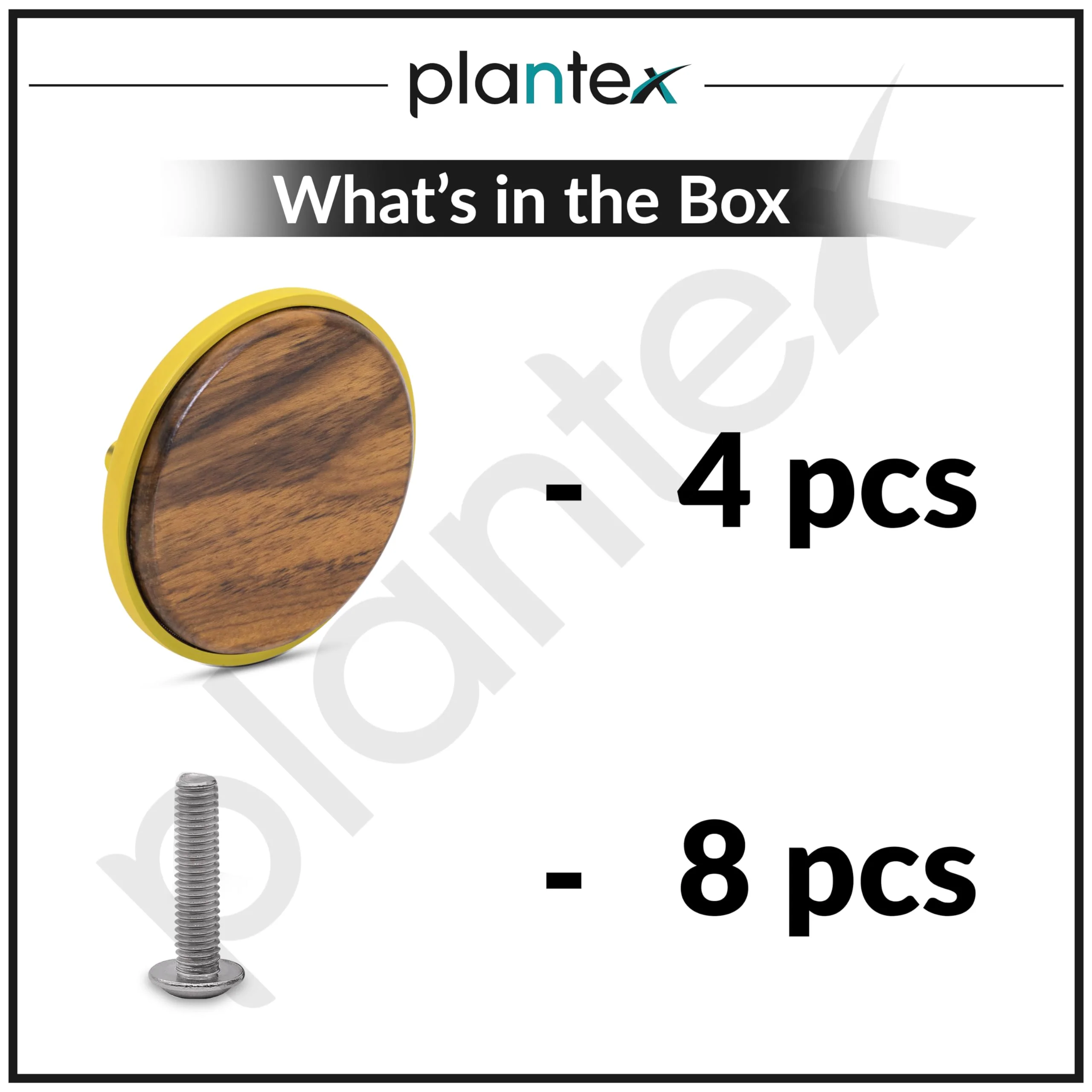 Plantex Knobs for Drawer/Round Drawer Knobs/Knobs for Cabinets/Pull-Push Knobs for Kitchen/Bedroom Drawer - Pack of 4 (Big, Gold & Wood) - Image 5