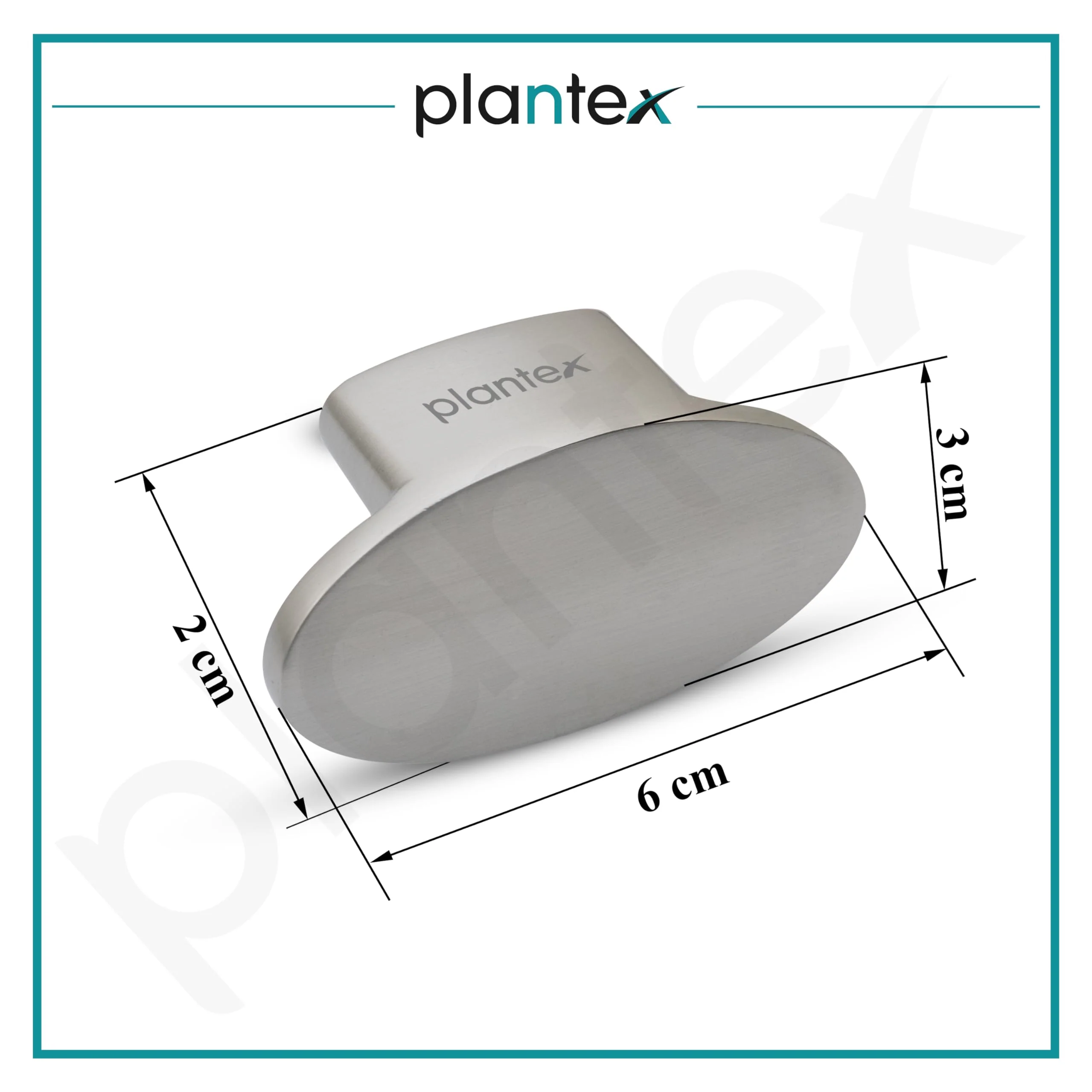 Plantex Knobs for Drawer/Small Drawer Knobs/Knobs for Cabinets/Pull-Push Knobs for Kitchen/Bedroom Drawer - Pack of 2 (Oval, Matt) - Image 3