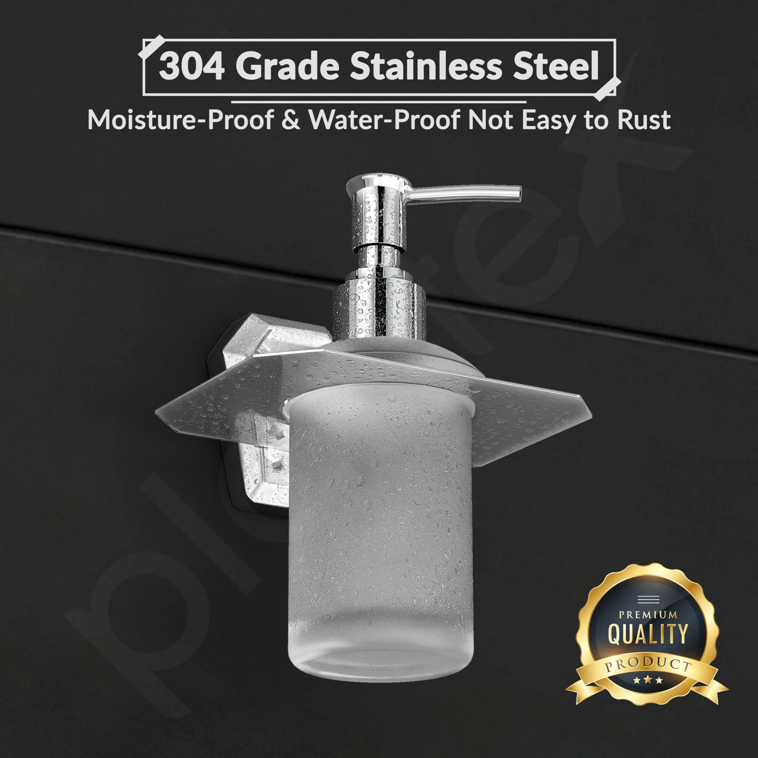 Plantex Liquid Soap Dispenser for Bathroom/304 Grade Stainless Steel Shampoo Dispenser/Handwash Dispenser/Bathroom Accessories - Pack of 1 (PM-2407, Chrome) - Image 7