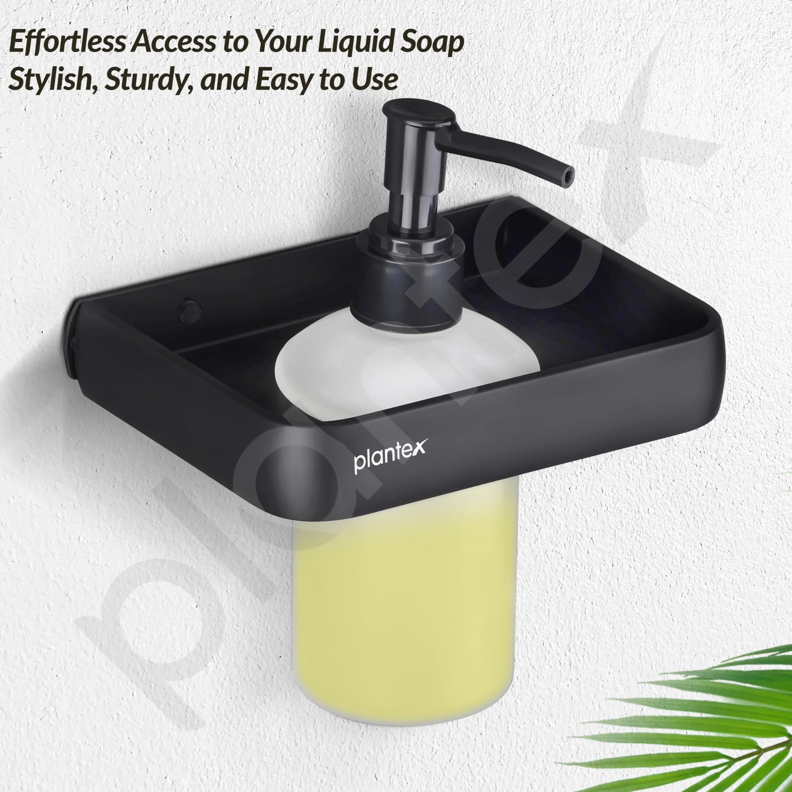 Plantex Liquid Soap Dispenser for Bathroom/Shampoo Dispenser/Handwash Dispenser for Bathroom/Bathroom Accessories - Pack of 1 (1508, Black) - Image 7