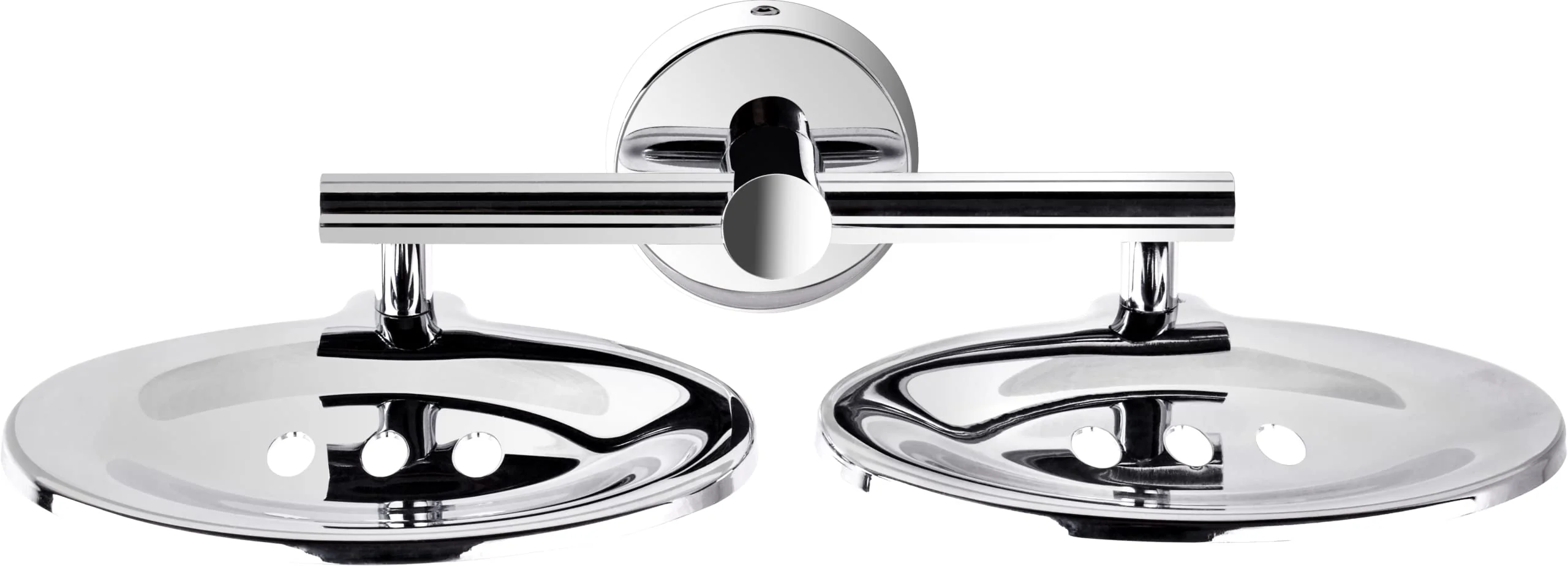 Plantex Maxx Stainless Steel Dual Soap Holder for Bathroom/Soap Dish/Bathroom Soap Stand/Bathroom Accessories (Chrome) - Image 2