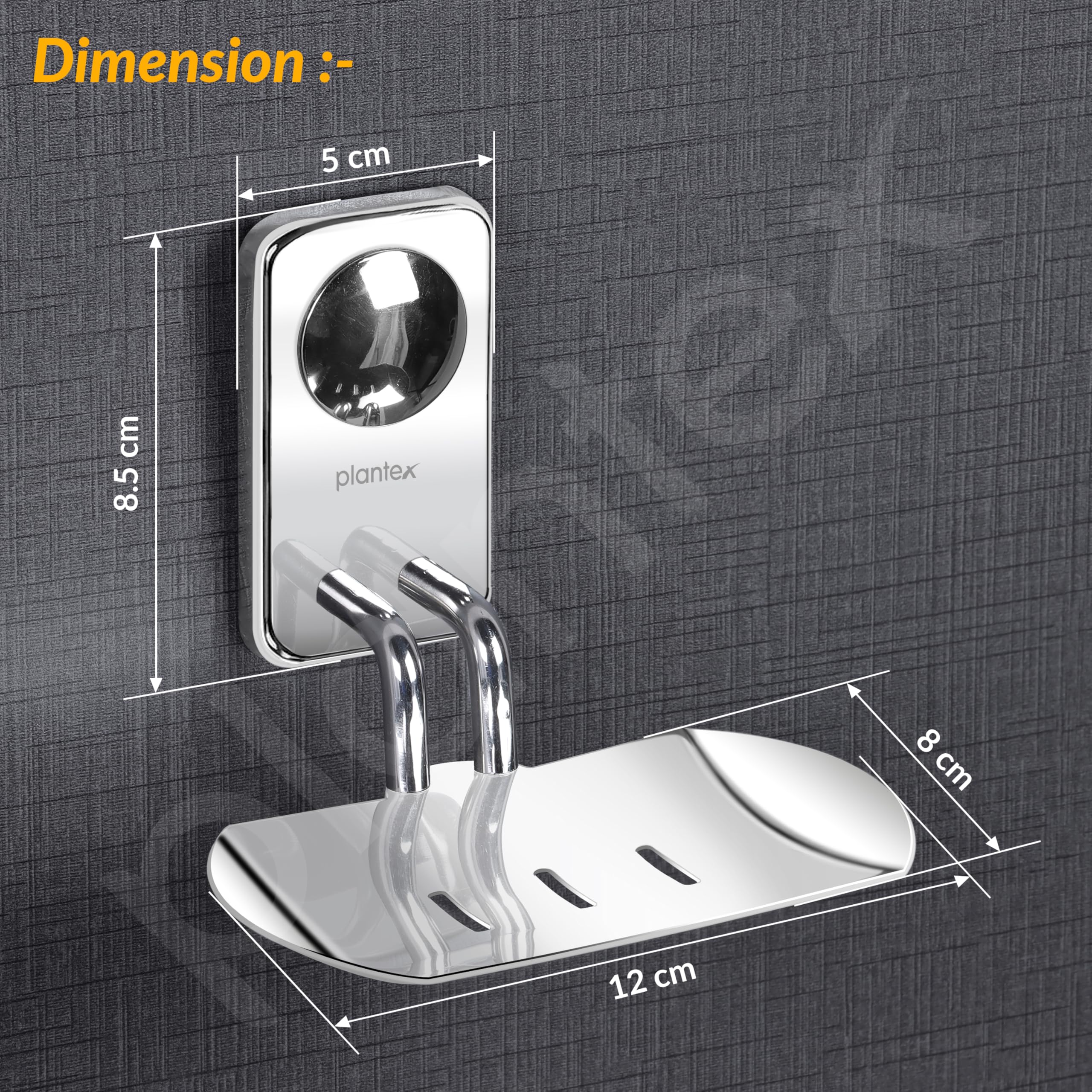 Plantex Metro Platinum Stainless Steel Soap Dish/Soap Stand/Bathroom Soap Holder/Bathroom Accessories - Image 5