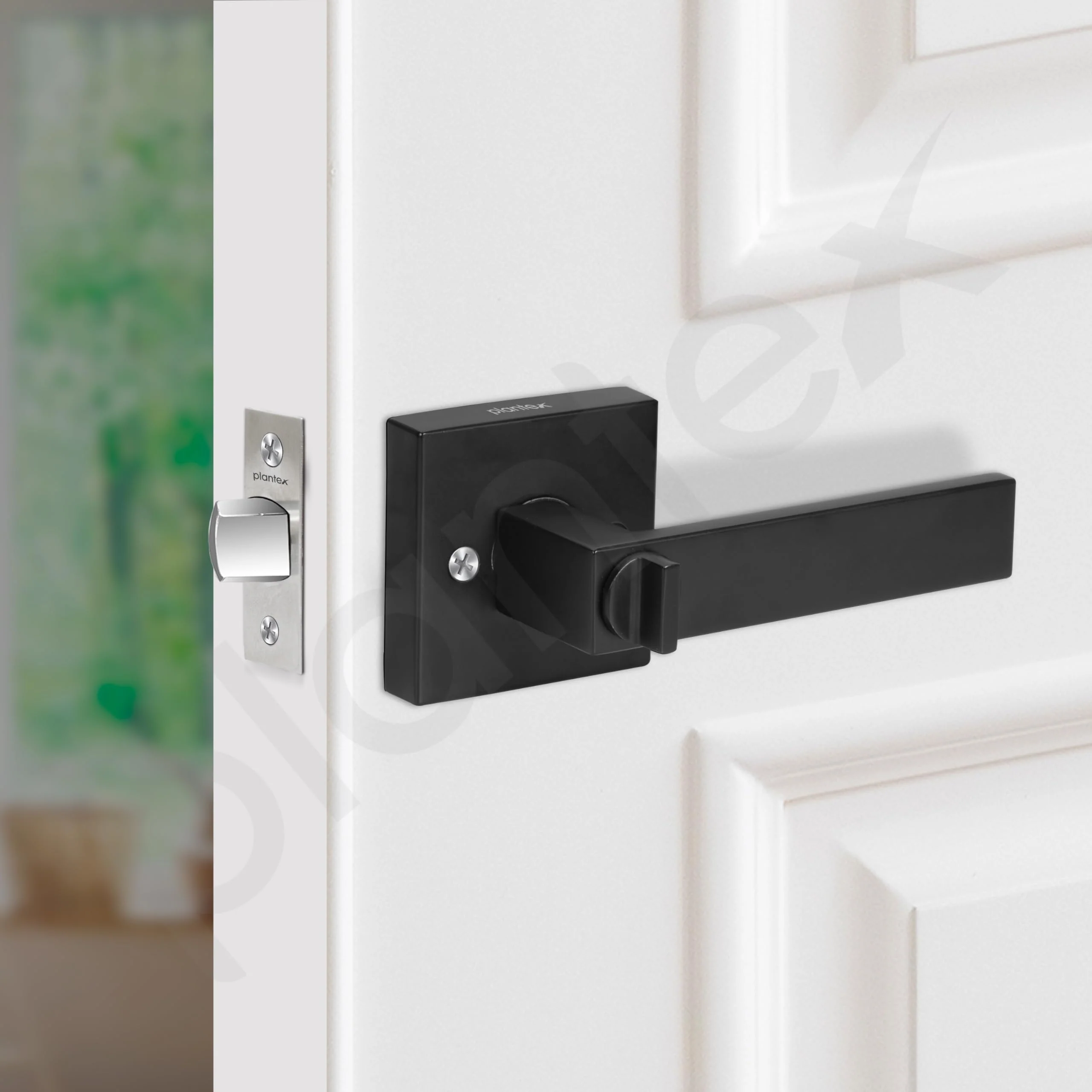 Plantex Mortise Lock/Main Door Lock Set with 3 Keys/New Age Heavy Duty Door Handle Locks for Residential & Commercial Spaces - Pack of 1 (Black) - Image 7